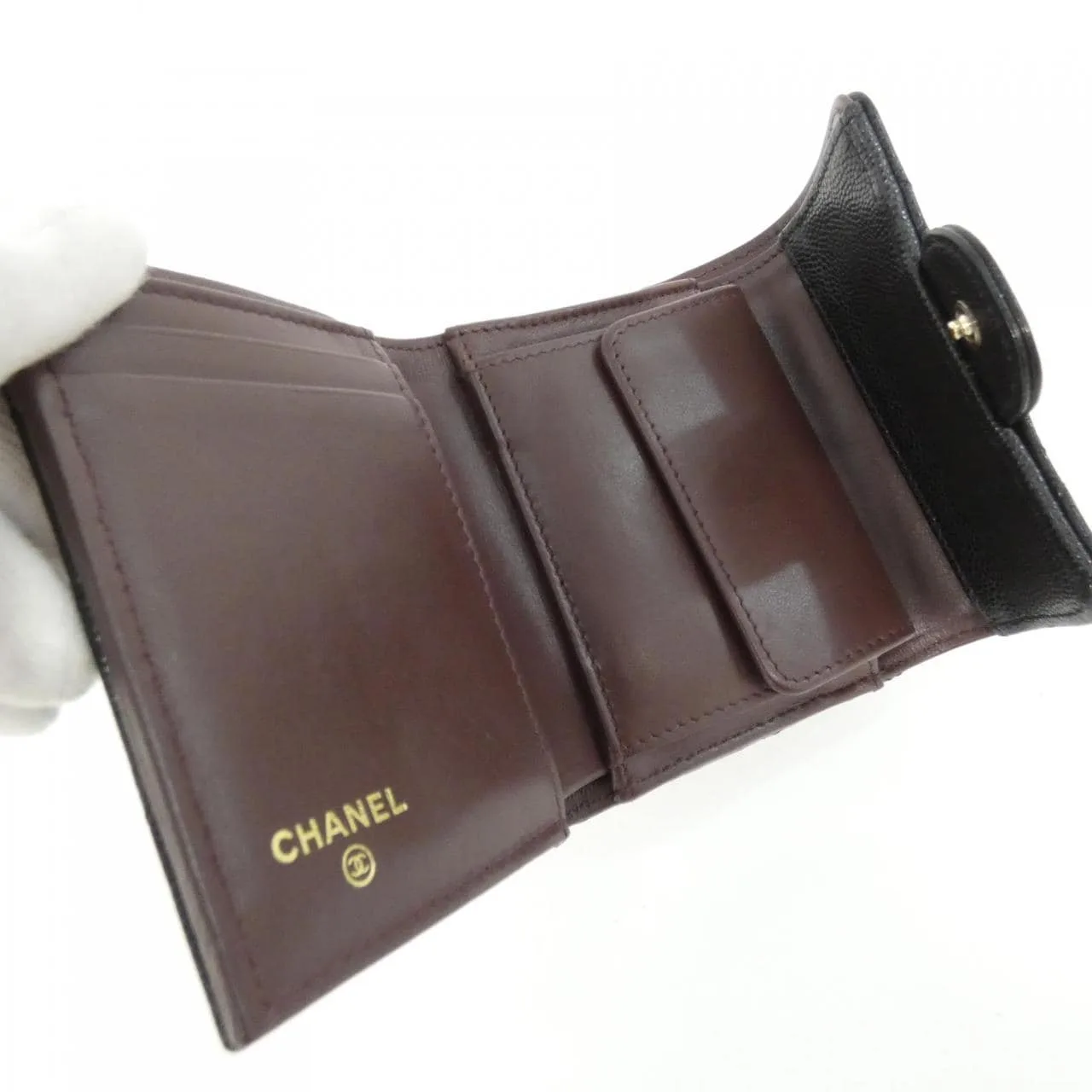 CHANEL Timeless Classic AP0229 Wallet Grained Calfskin 黑色 荔枝紋牛皮 中古品B - 縮圖 7