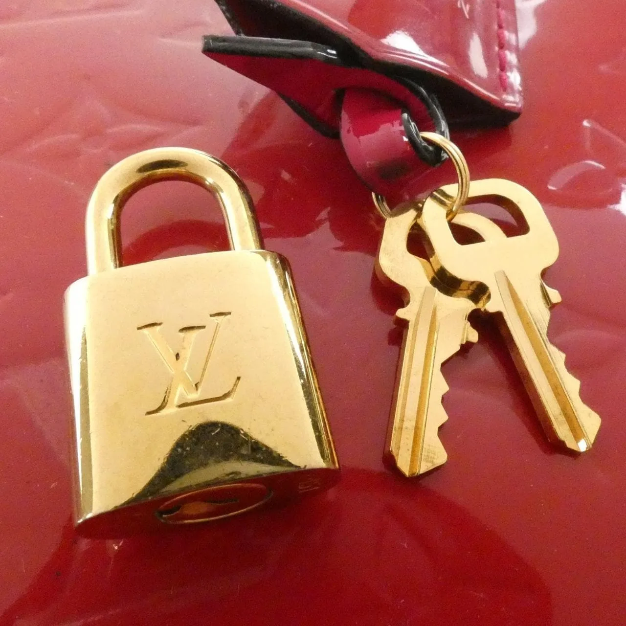 LOUIS VUITTON Alma M91771 Handbag Vernis 黑色 Vernis 中古品B - 縮圖 3