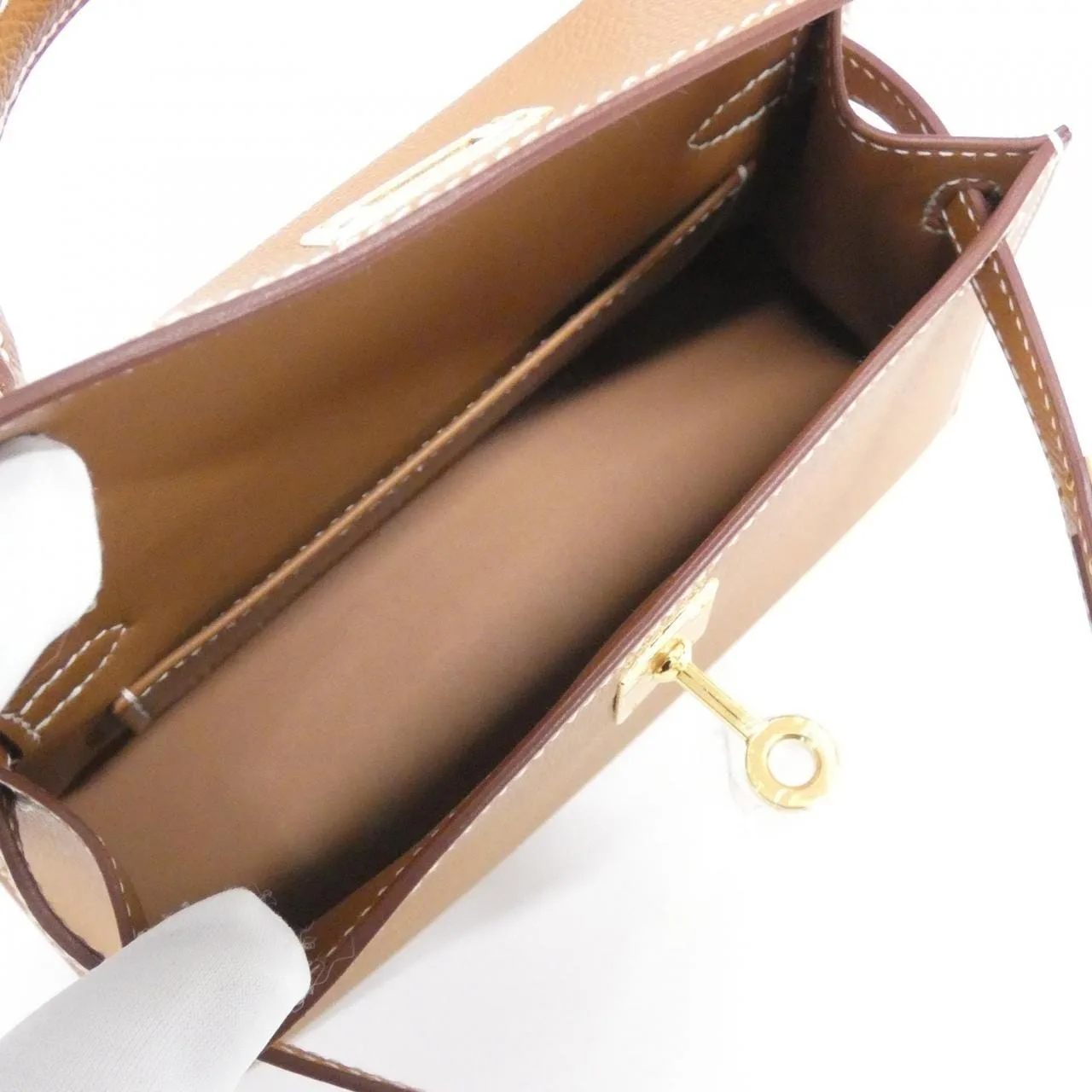 HERMES Kelly 071302CC Handbag Epsom Gold Epsom Leather Unused - Thumbnail 5