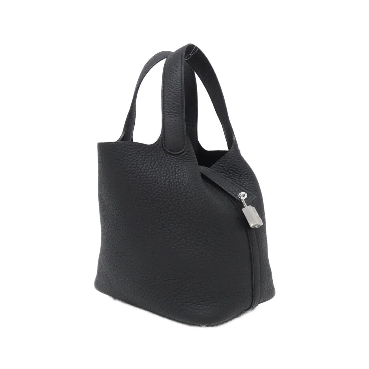 HERMES Picotin 056289CK Handbag Clemence Black