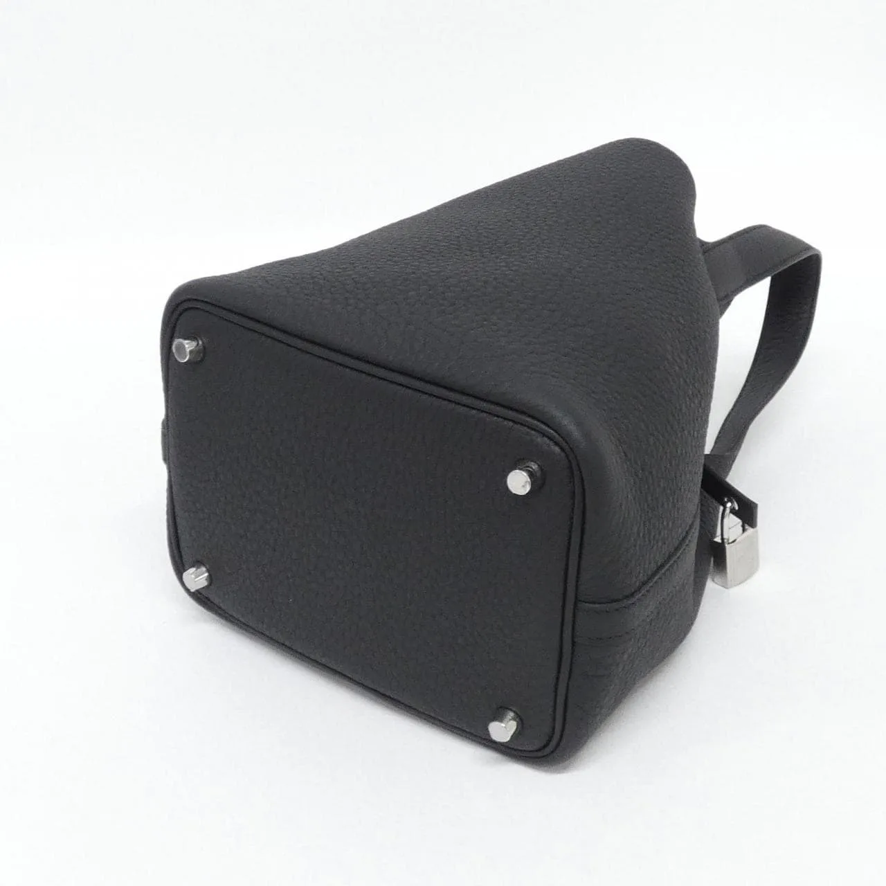 HERMES Picotin 056289CK Handbag Clemence Black Clemence Leather Unused - Thumbnail 2