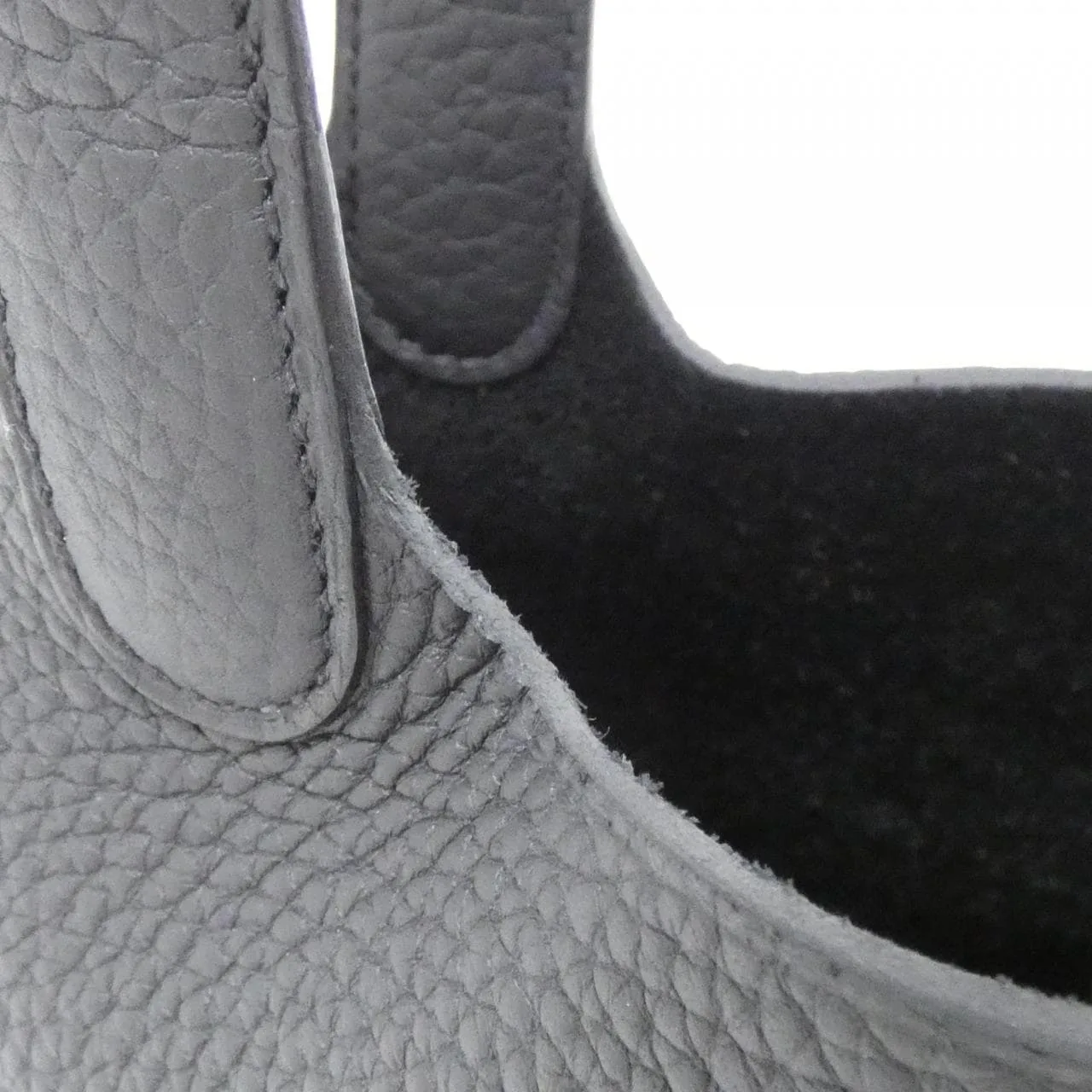 HERMES Picotin 056289CK Handbag Clemence Black Clemence Leather Unused - Thumbnail 3