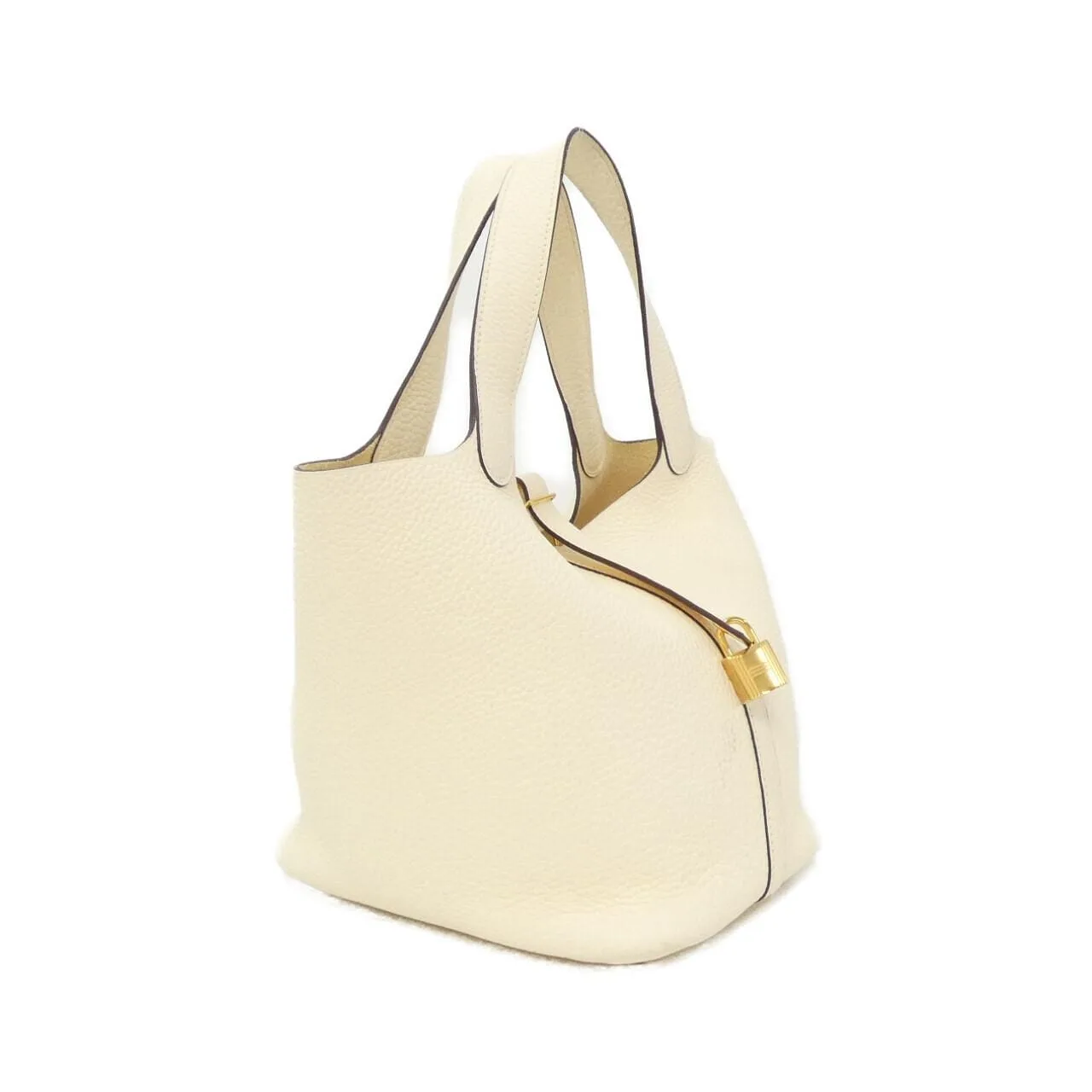 HERMES Picotin 060991CC Handbag Clemence Black