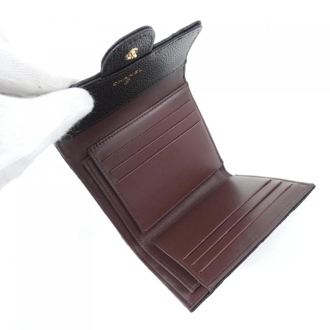 CHANEL Timeless Classic AP0231 Wallet Grained Calfskin 黑色 荔枝紋牛皮 未使用品 - 縮圖 6