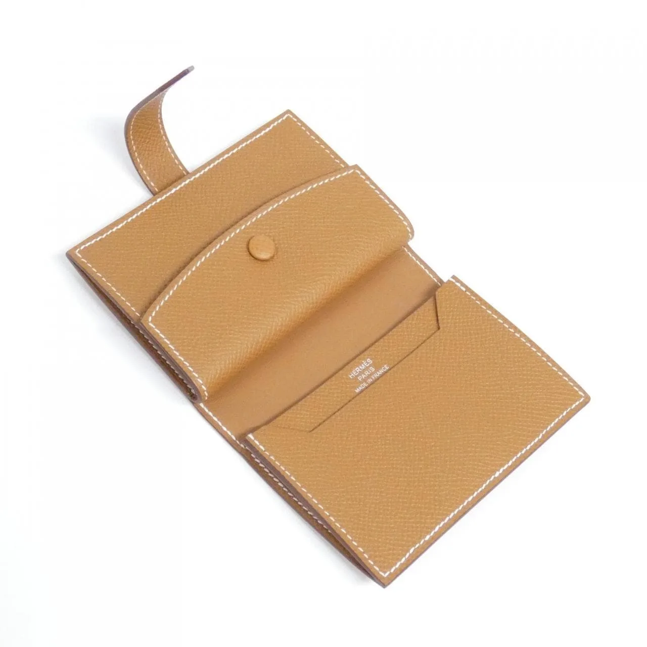 HERMES 039796CK Wallet Epsom Gold Epsom Leather Unused - Thumbnail 3