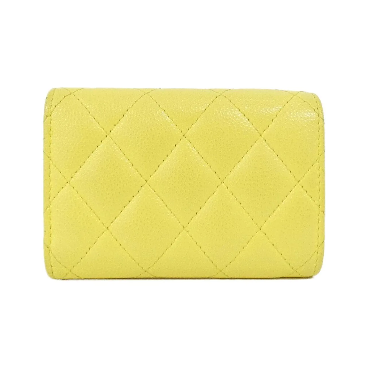 CHANEL Timeless Classic AP0230 Wallet Grained Calfskin 黃色 荔枝紋牛皮 中古品B - 縮圖 2