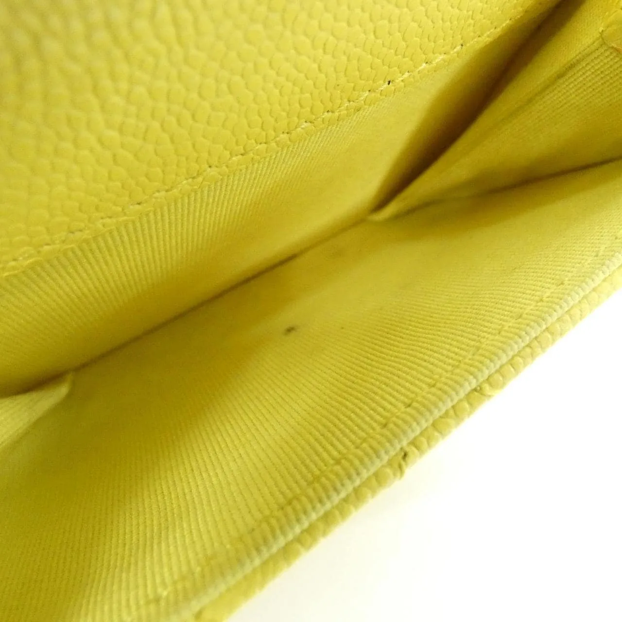 CHANEL Timeless Classic AP0230 Wallet Grained Calfskin 黃色 荔枝紋牛皮 中古品B - 縮圖 10