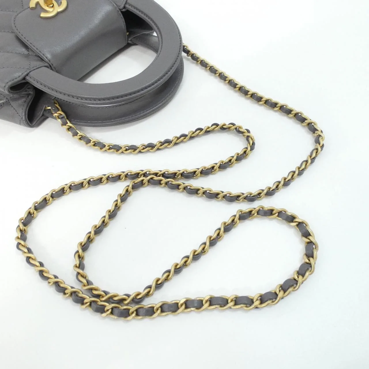 CHANEL AS4416 Handbag 灰色 中古品A - 縮圖 7