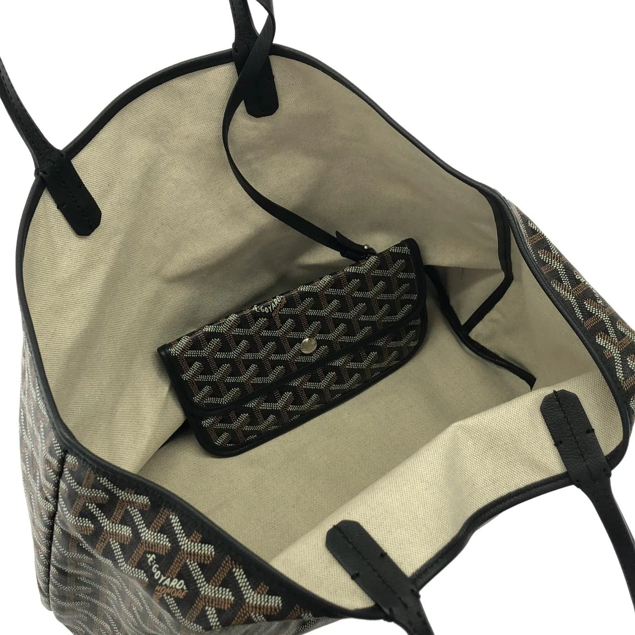 GOYARD Saint Louis AMA LOUIS PM Tote Canvas Black Canvas Rank A - Thumbnail 4