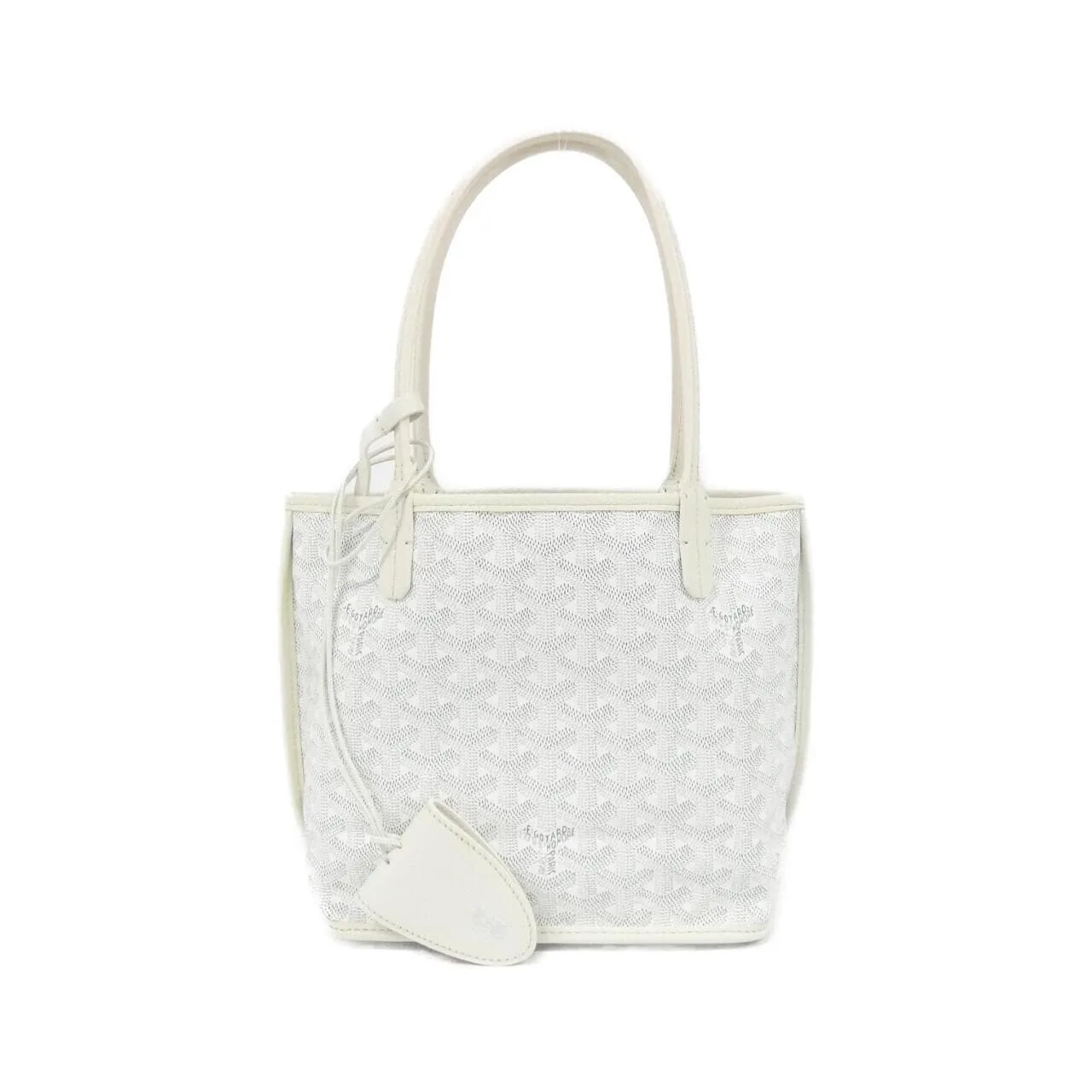 GOYARD Anjou Handbag Canvas White