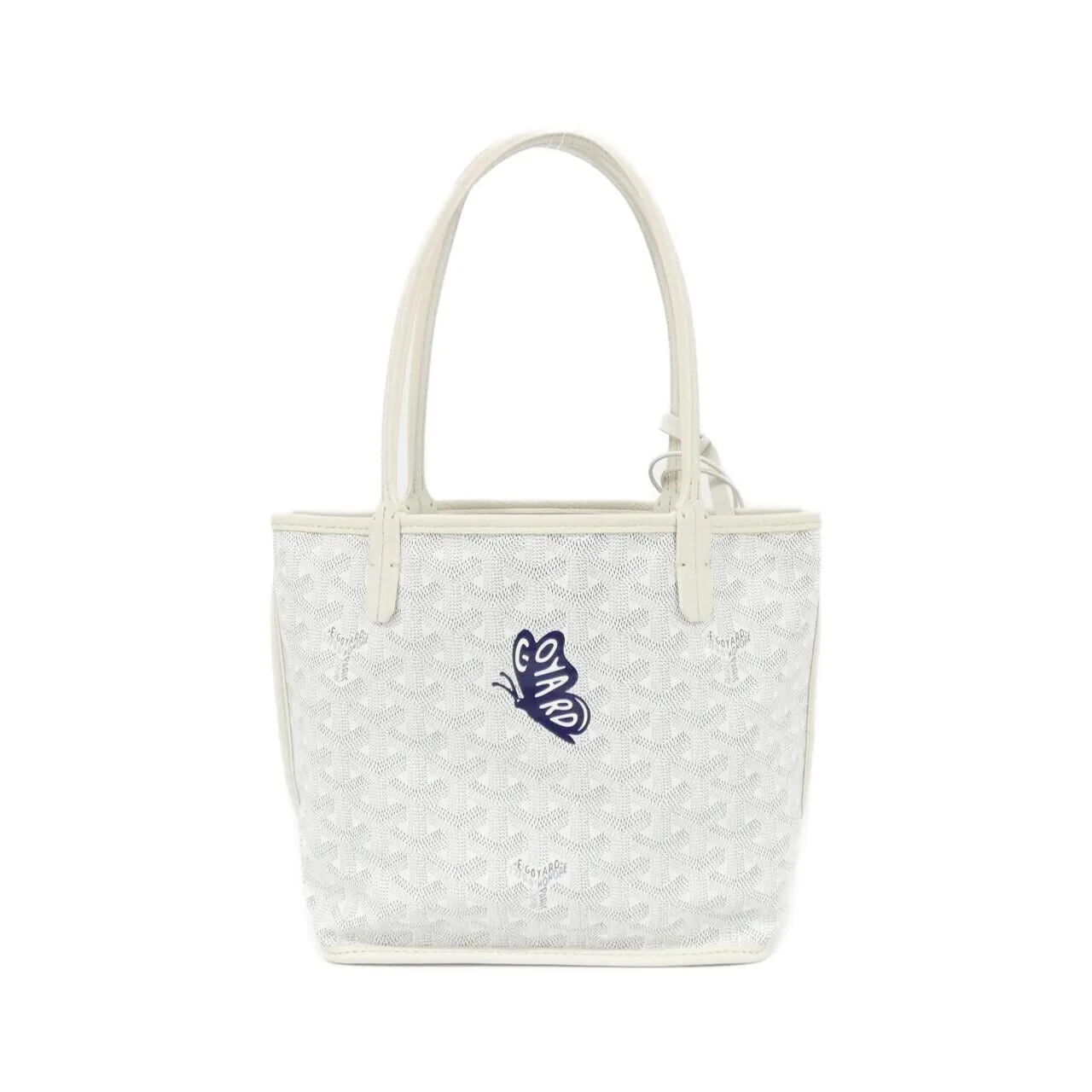 GOYARD Anjou Handbag Canvas 白色 帆布 中古品A - 縮圖 2