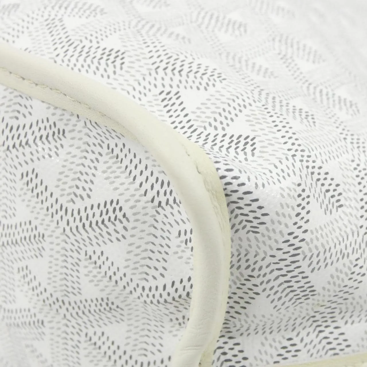 GOYARD Anjou Handbag Canvas 白色 帆布 中古品A - 縮圖 3