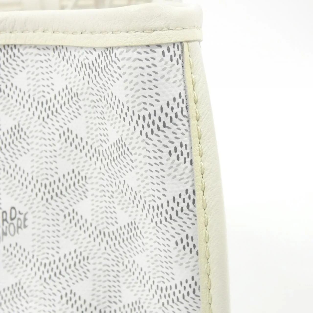 GOYARD Anjou Handbag Canvas 白色 帆布 中古品A - 縮圖 6