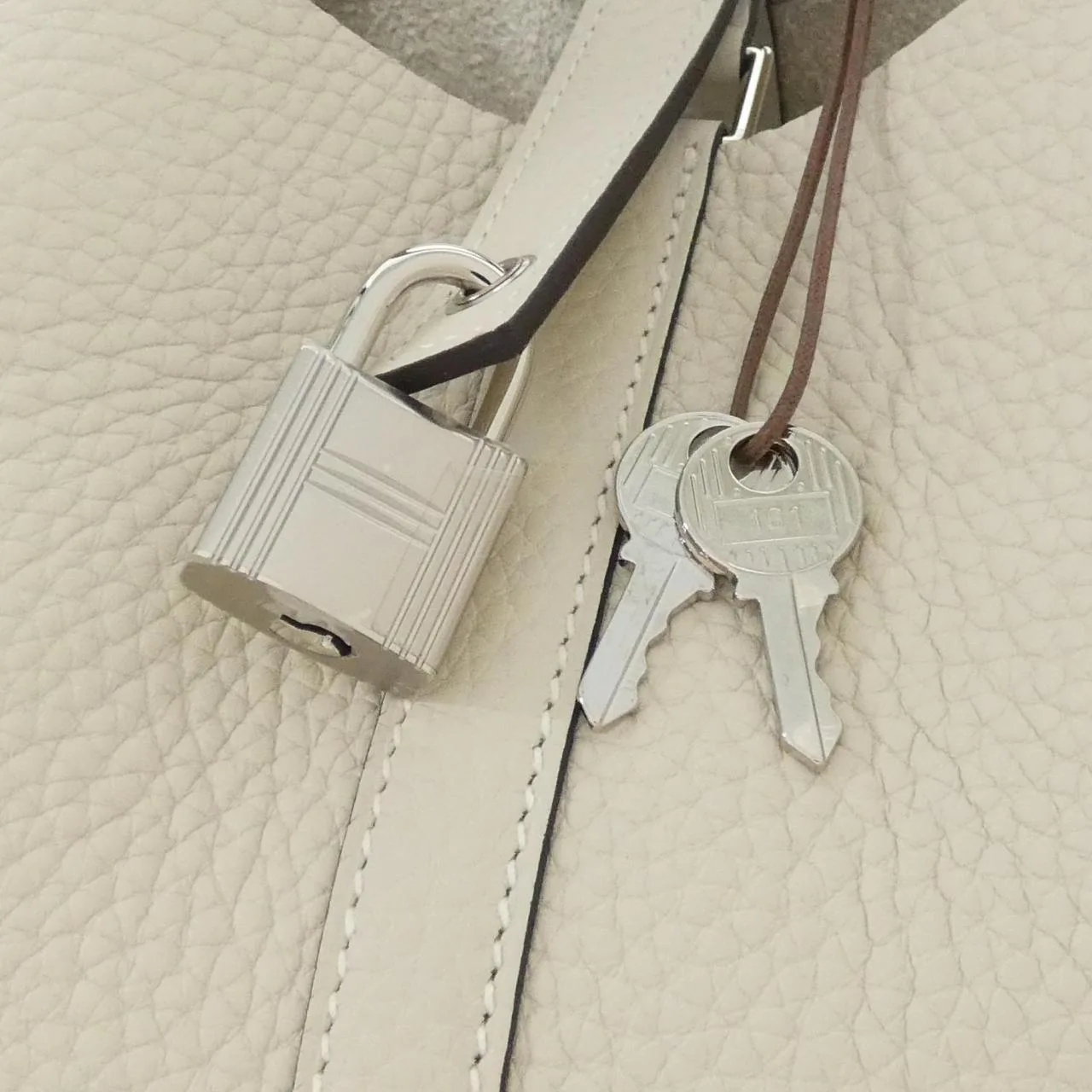 HERMES Picotin 069560CK Handbag Clemence Clemence Leather Unused - Thumbnail 3