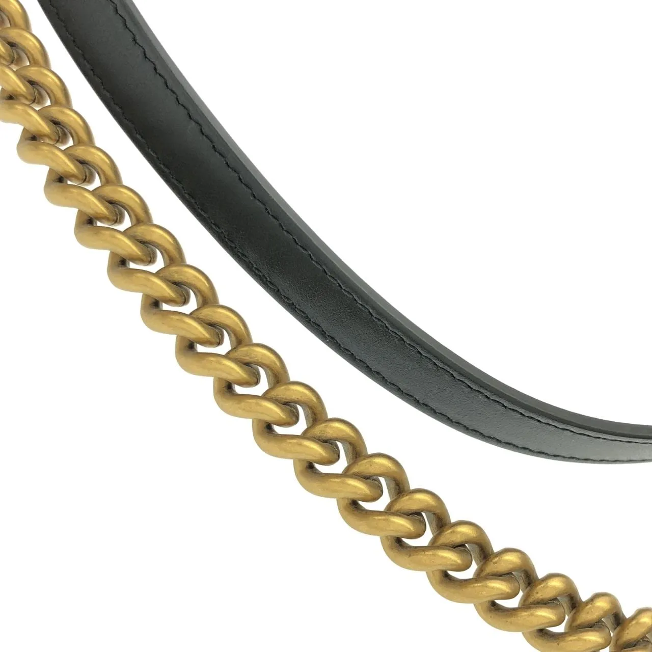 GUCCI Marmont 443497 DTDIT 肩背包 皮革 黑色 皮革 中古品A - 縮圖 7