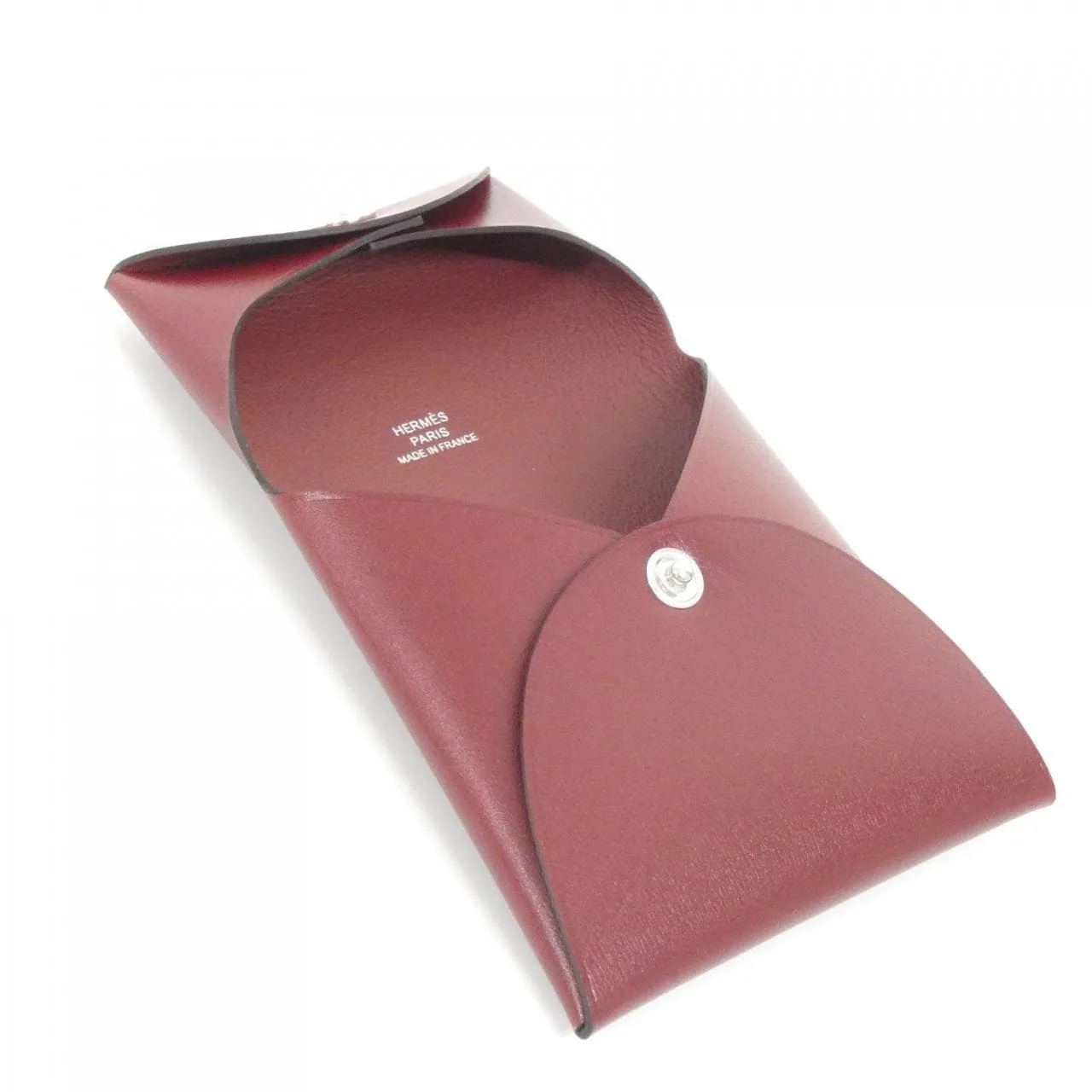 HERMES 078405CK Coin Case Box Calf Rouge Box Calf Leather Unused - Thumbnail 3