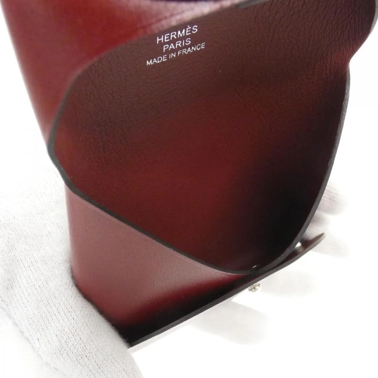 HERMES 078405CK Coin Case Box Calf Rouge Box Calf Leather Unused - Thumbnail 4