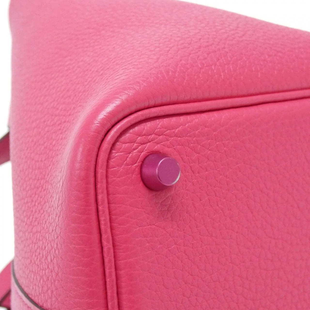 HERMES Picotin 079194CA Handbag Clemence Black Clemence Leather Rank A - Thumbnail 2