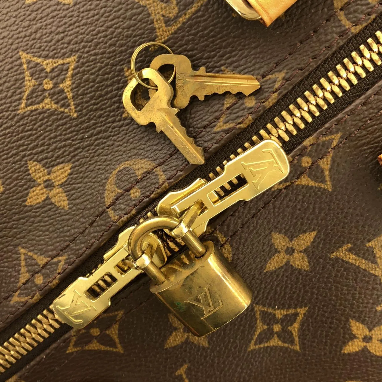 LOUIS VUITTON Keepall M41416 Boston Monogram 黑色 Monogram 中古品A - 縮圖 4