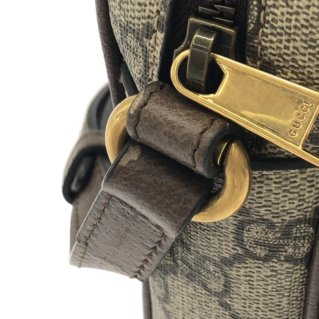 GUCCI 658556 K9GOT 肩背包 帆布 黑色 帆布 中古品A - 縮圖 4