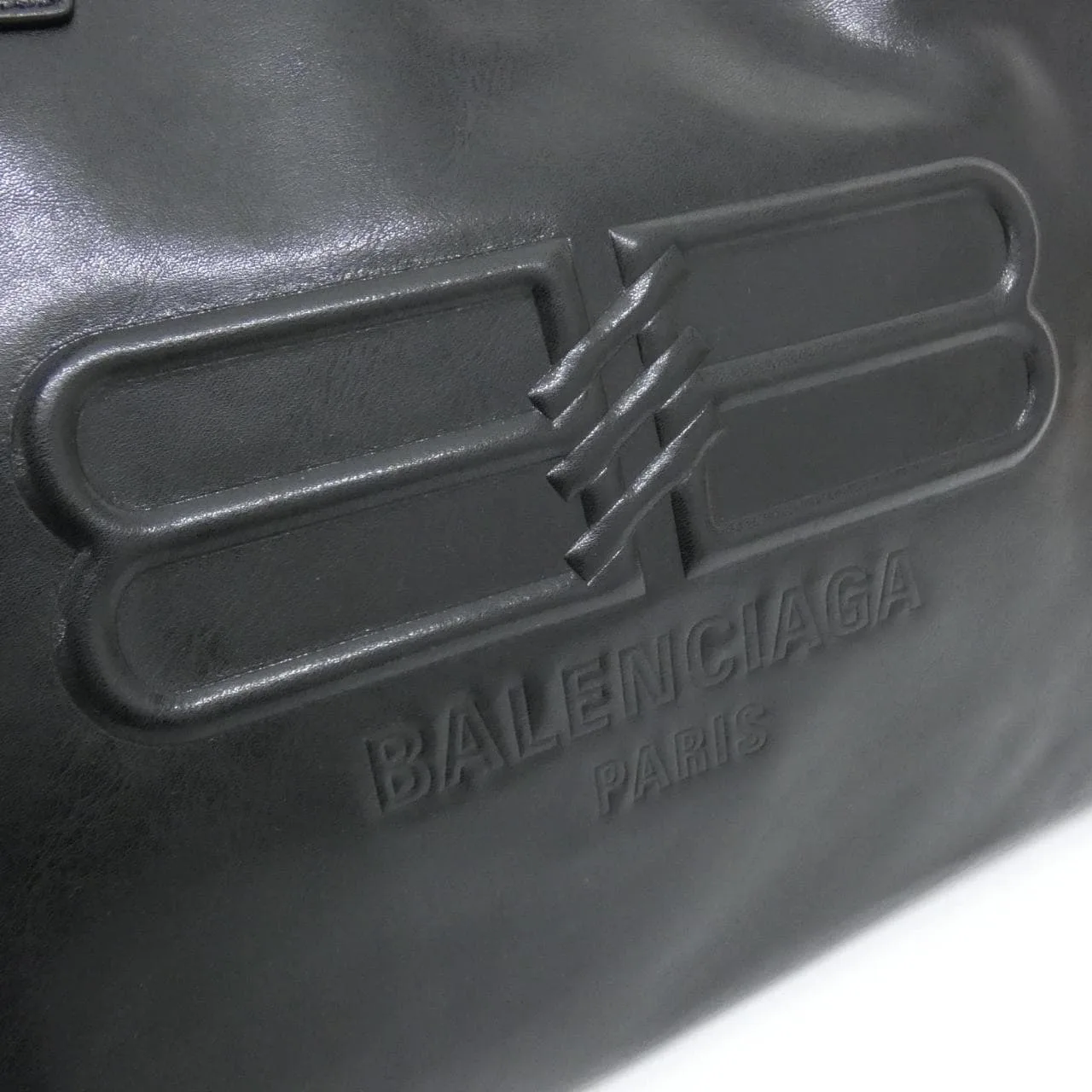 BALENCIAGA Cabas 689271 Handbag Leather 黑色 皮革 中古品A - 縮圖 5