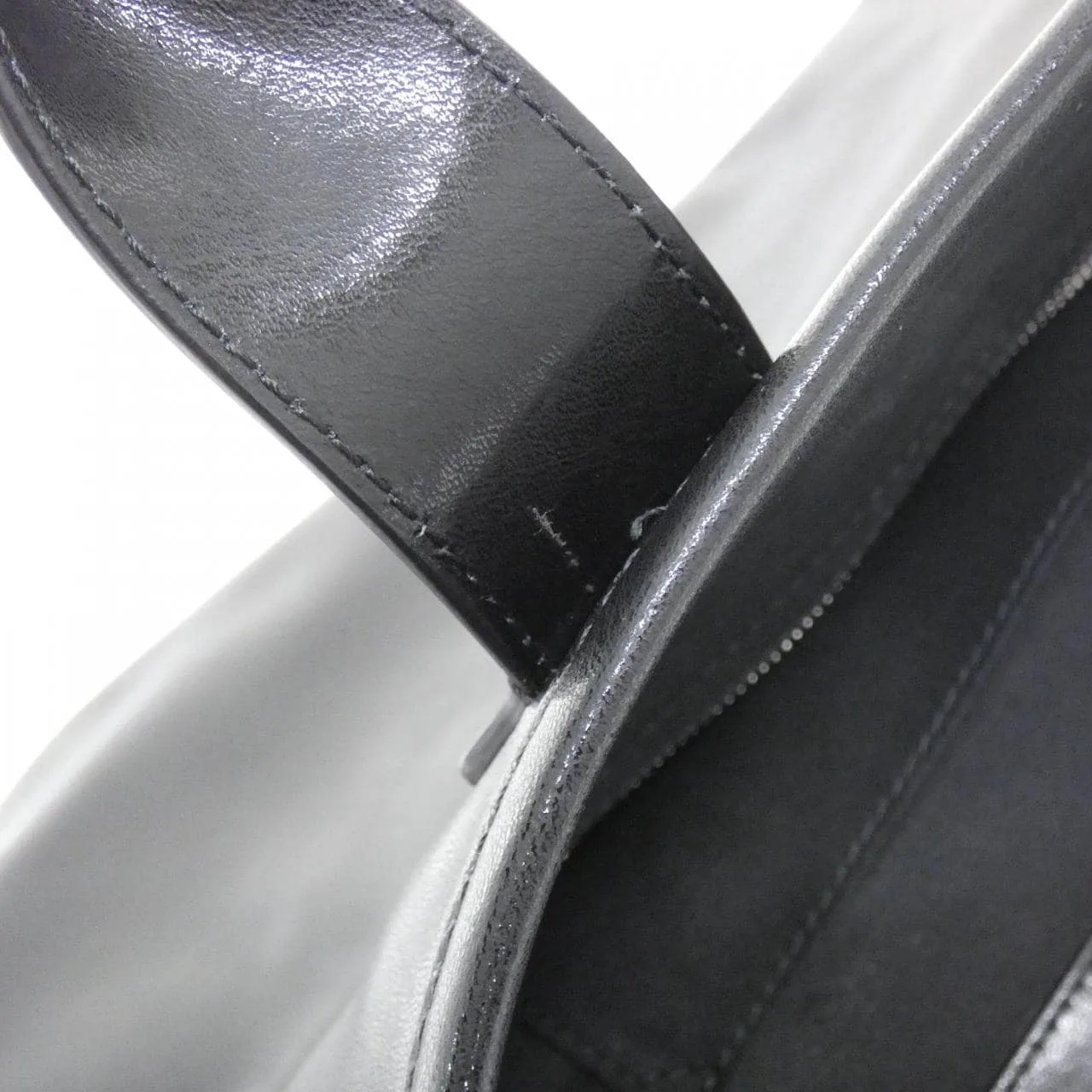 BALENCIAGA Cabas 689271 Handbag Leather 黑色 皮革 中古品A - 縮圖 8