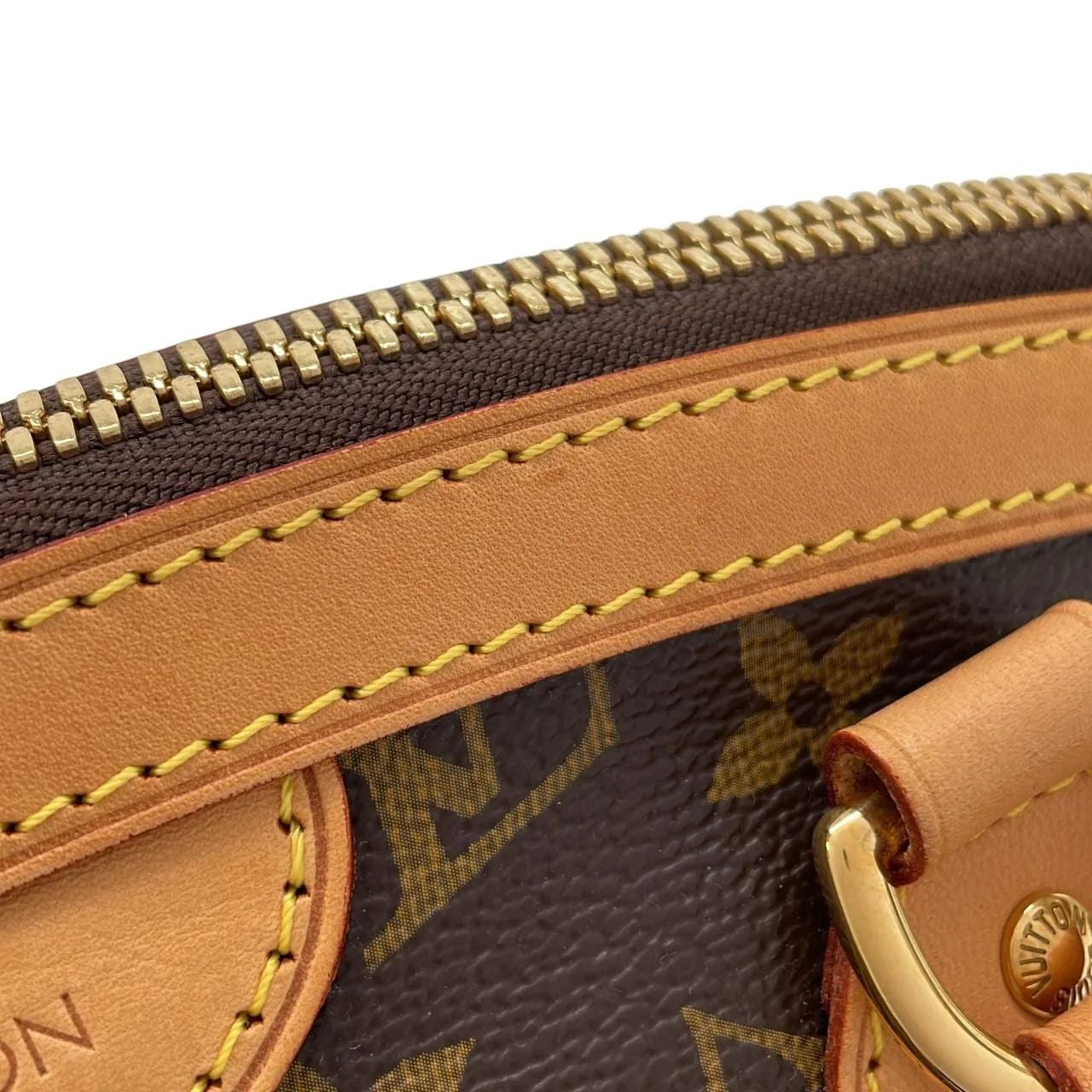 LOUIS VUITTON M40143 Handbag Monogram 黑色 Monogram 中古品A - 縮圖 7