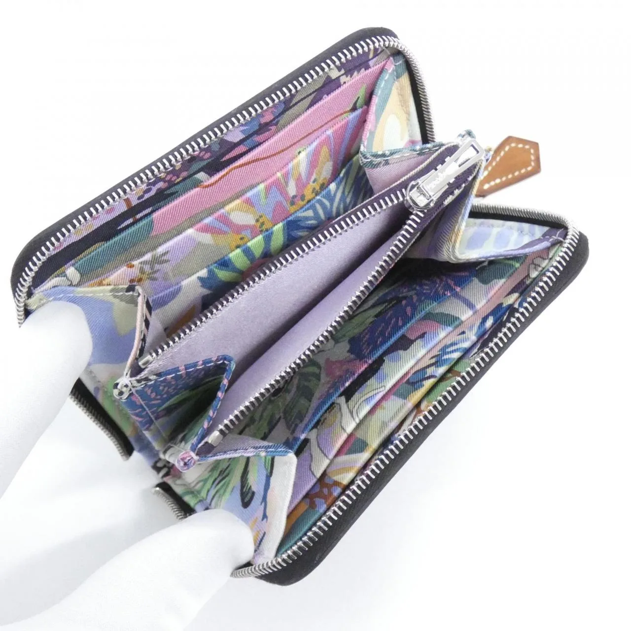 HERMES 084266CK Wallet Epsom Black Epsom Leather Rank A - Thumbnail 4