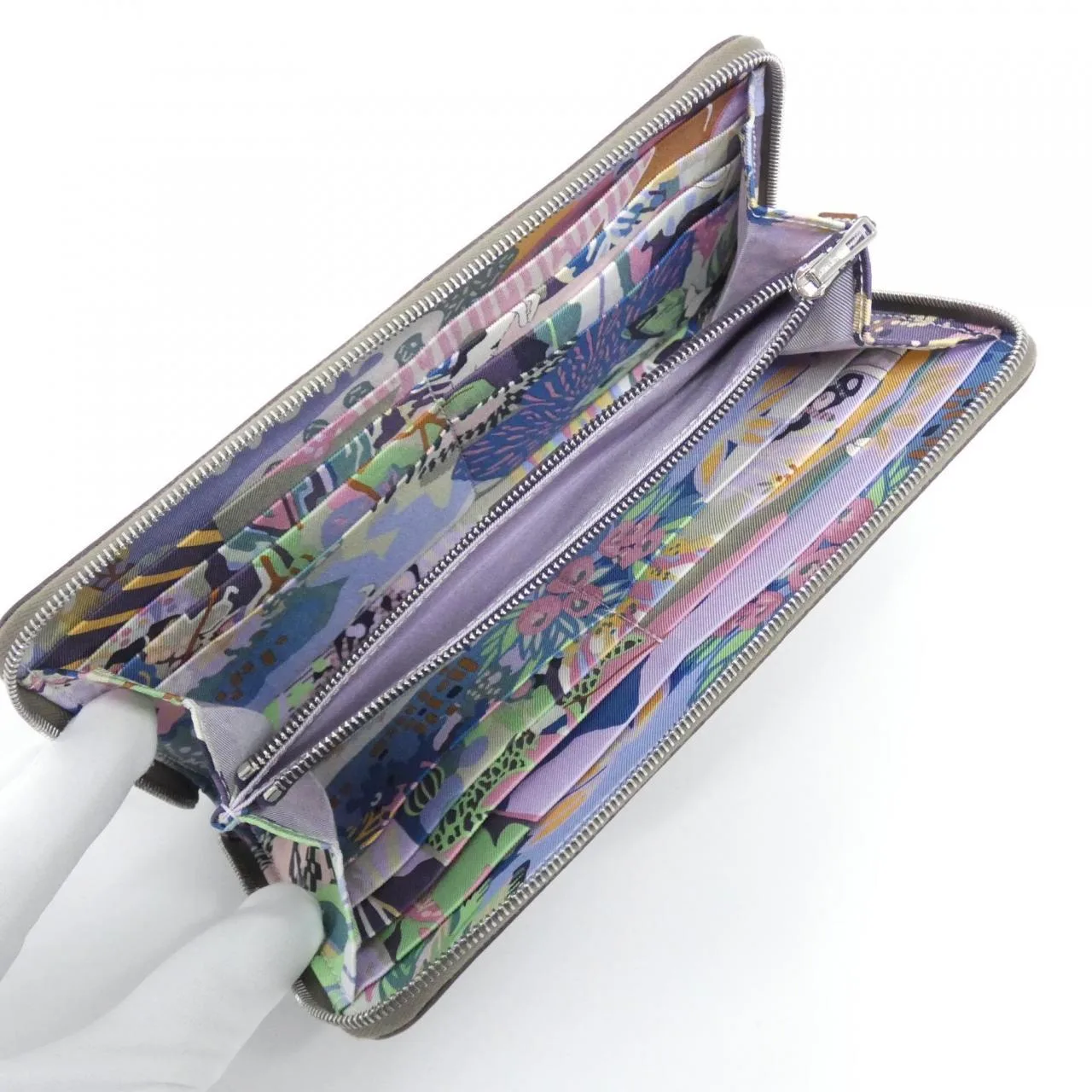 HERMES 084387CK Wallet Epsom Etoupe Epsom Leather Rank A - Thumbnail 4