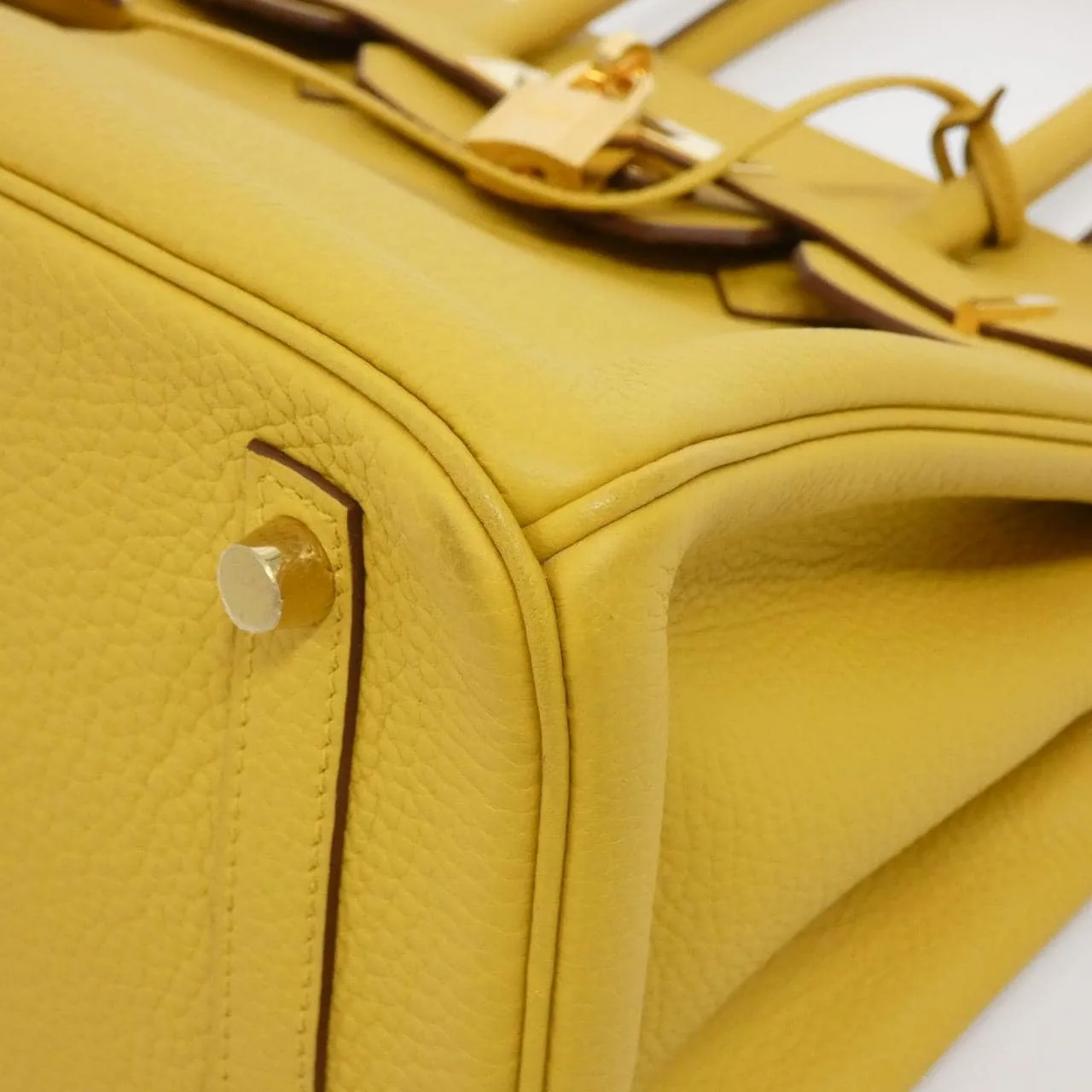 HERMES Birkin 030335CK Handbag Clemence Black Clemence Leather Rank A - Thumbnail 3