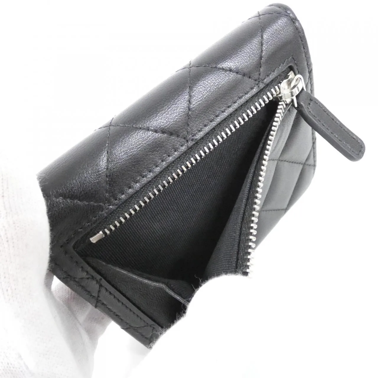 CHANEL Chanel 19 AP3986 Wallet Lambskin Black Lambskin Rank A - Thumbnail 6