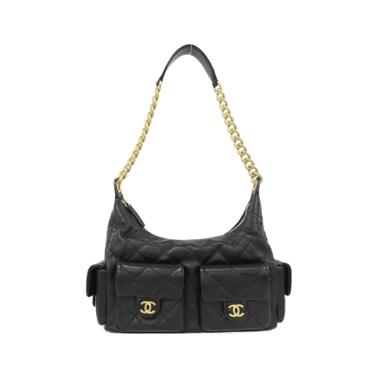 CHANEL AS5302 Shoulder Lambskin Black