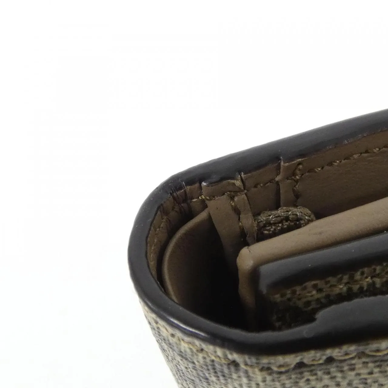 GUCCI 627073 KHNSN Wallet Canvas 黑色 帆布 中古品A - 縮圖 4