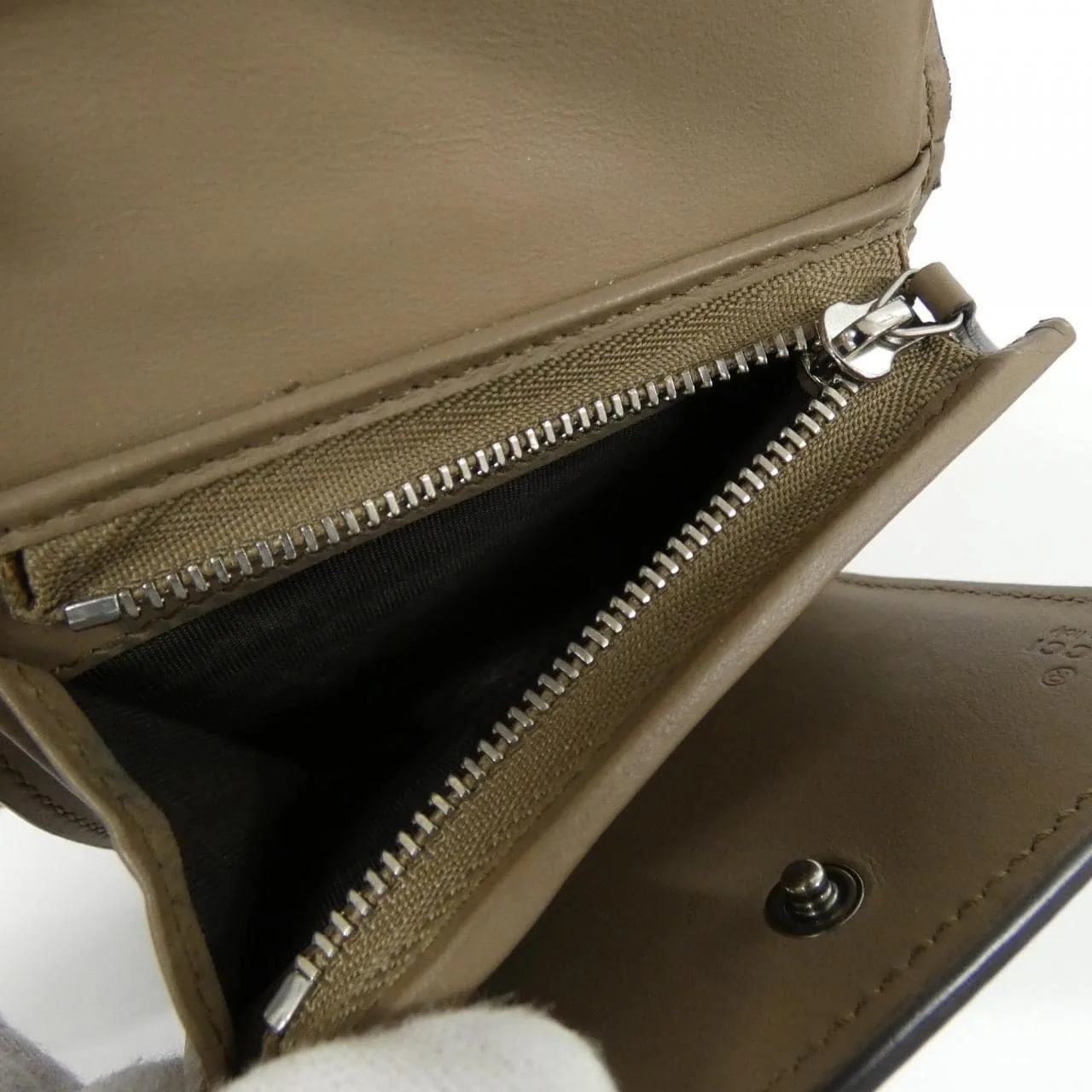 GUCCI 627073 KHNSN Wallet Canvas 黑色 帆布 中古品A - 縮圖 9