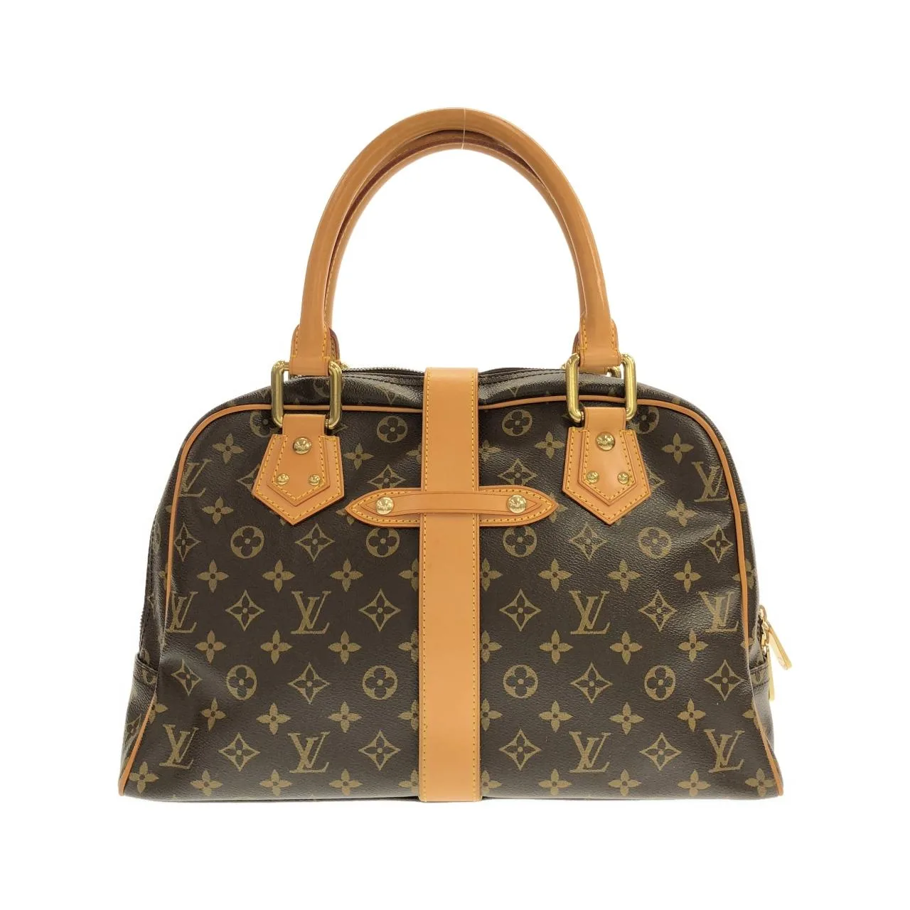LOUIS VUITTON M40025 Handbag Monogram 黑色 Monogram 中古品A - 縮圖 2