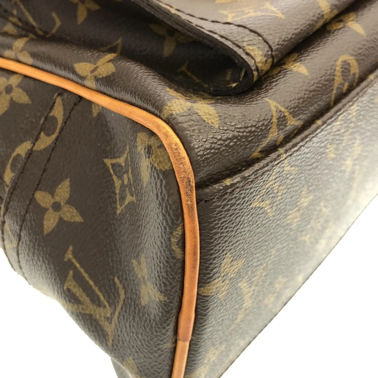 LOUIS VUITTON M40025 Handbag Monogram 黑色 Monogram 中古品A - 縮圖 5