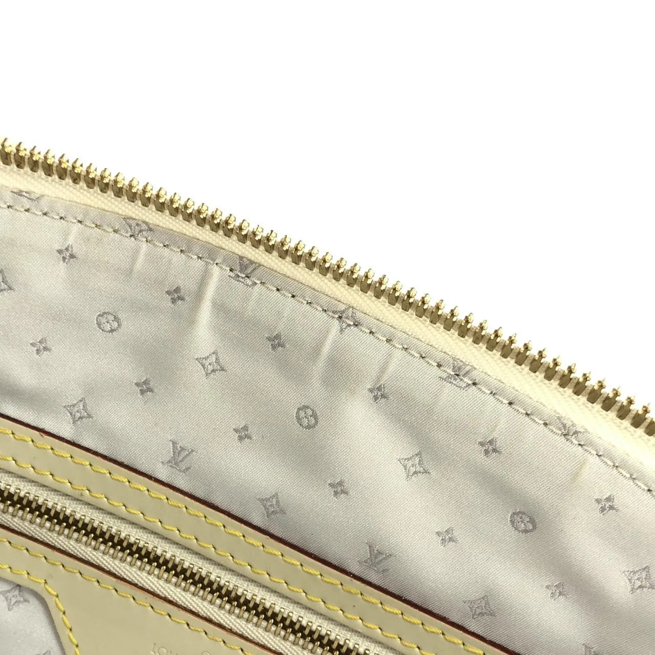 LOUIS VUITTON Lockit M91887 Handbag Leather 白色 皮革 中古品A - 縮圖 9