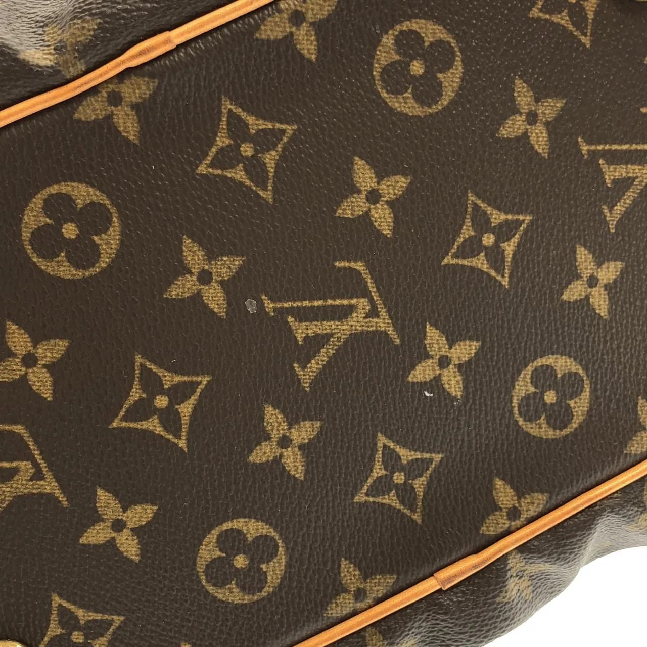 LOUIS VUITTON M40058 Handbag Monogram 黑色 Monogram 中古品B - 縮圖 4