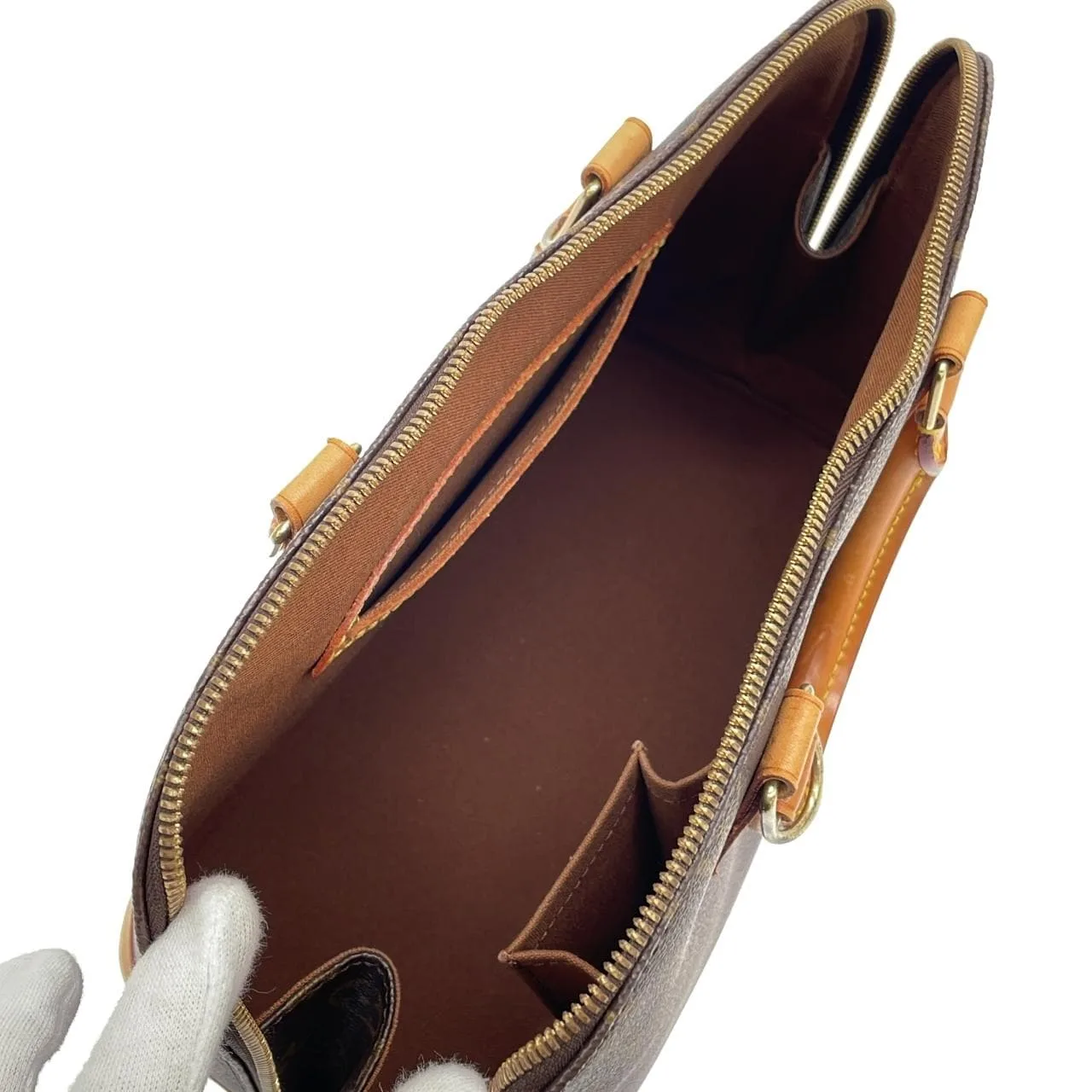 LOUIS VUITTON Alma M51130 Handbag Monogram 黑色 Monogram 中古品B - 縮圖 9