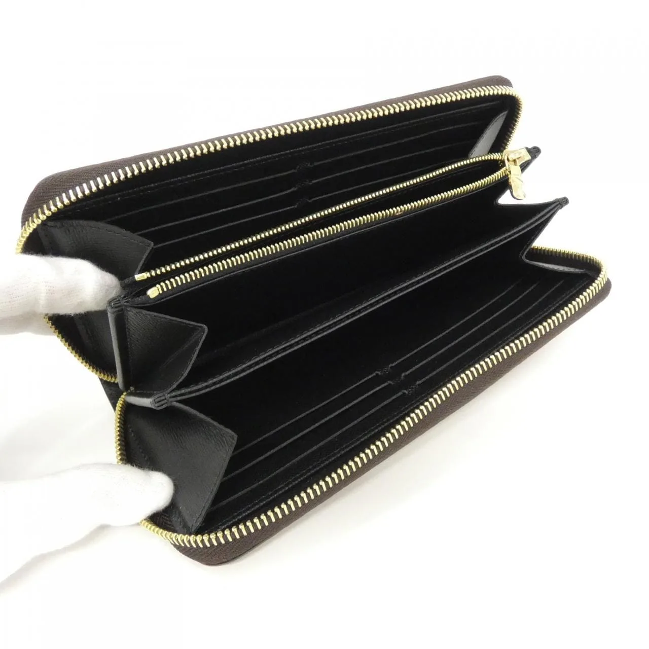 LOUIS VUITTON M82444 Wallet Monogram 黑色 Monogram 中古品A - 縮圖 5