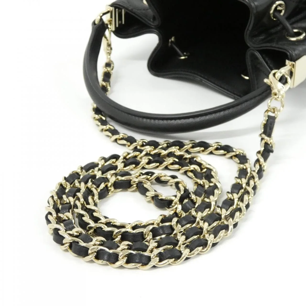 CHANEL AP4856 Handbag Lambskin 黑色 羊皮 中古品A - 縮圖 7