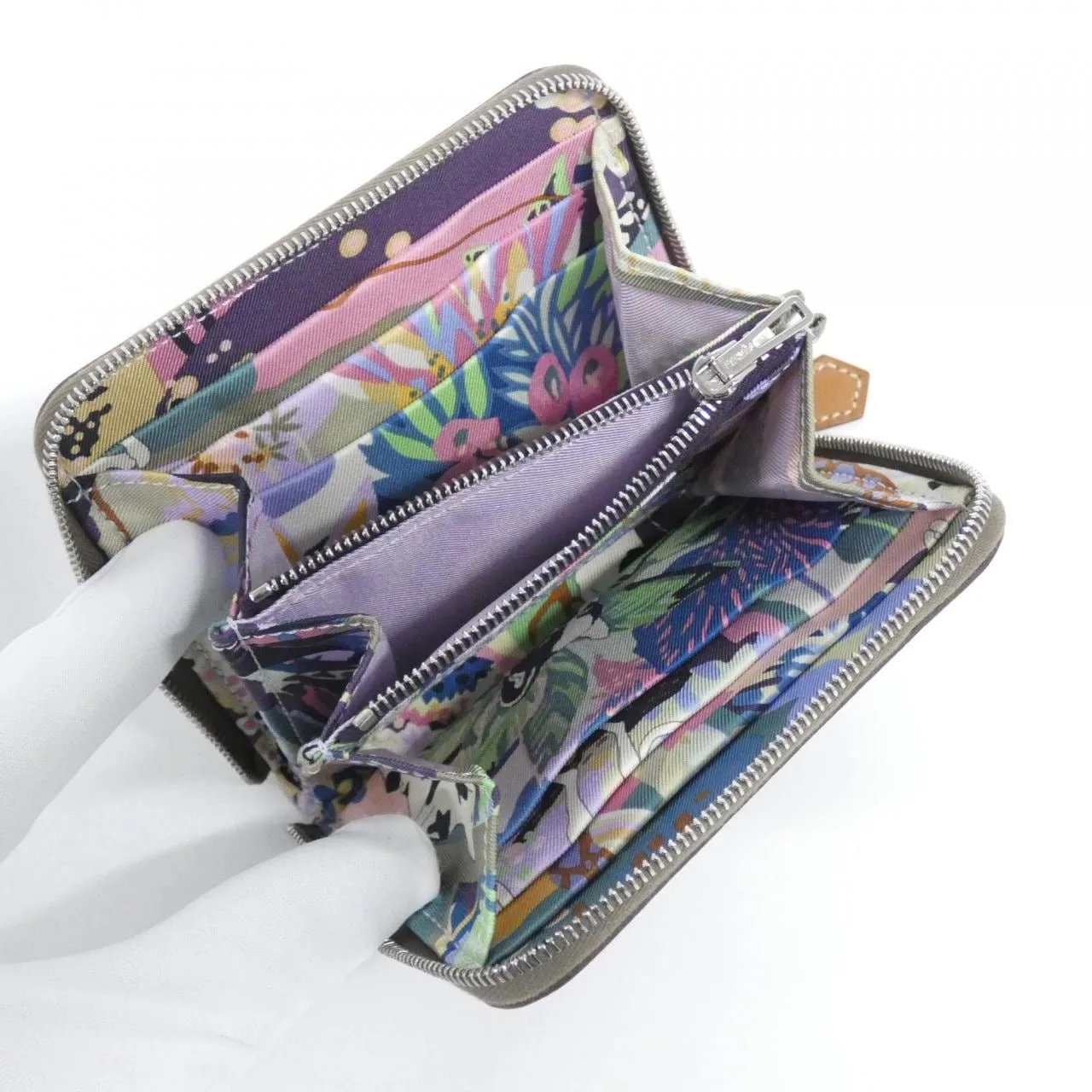 HERMES 084266CK Wallet Epsom Etoupe Epsom Leather Rank A - Thumbnail 4