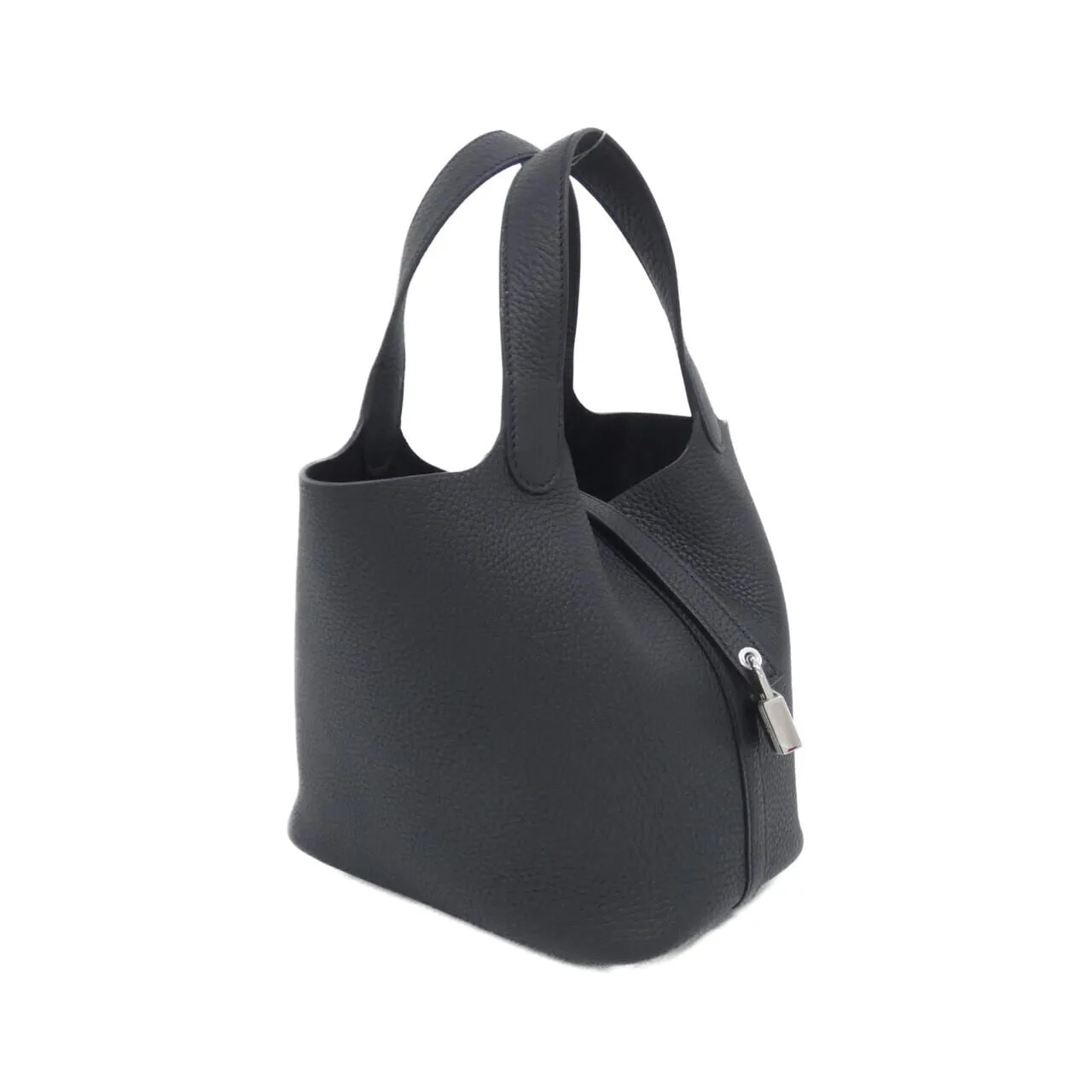 HERMES Picotin 056289CK Handbag Clemence Black