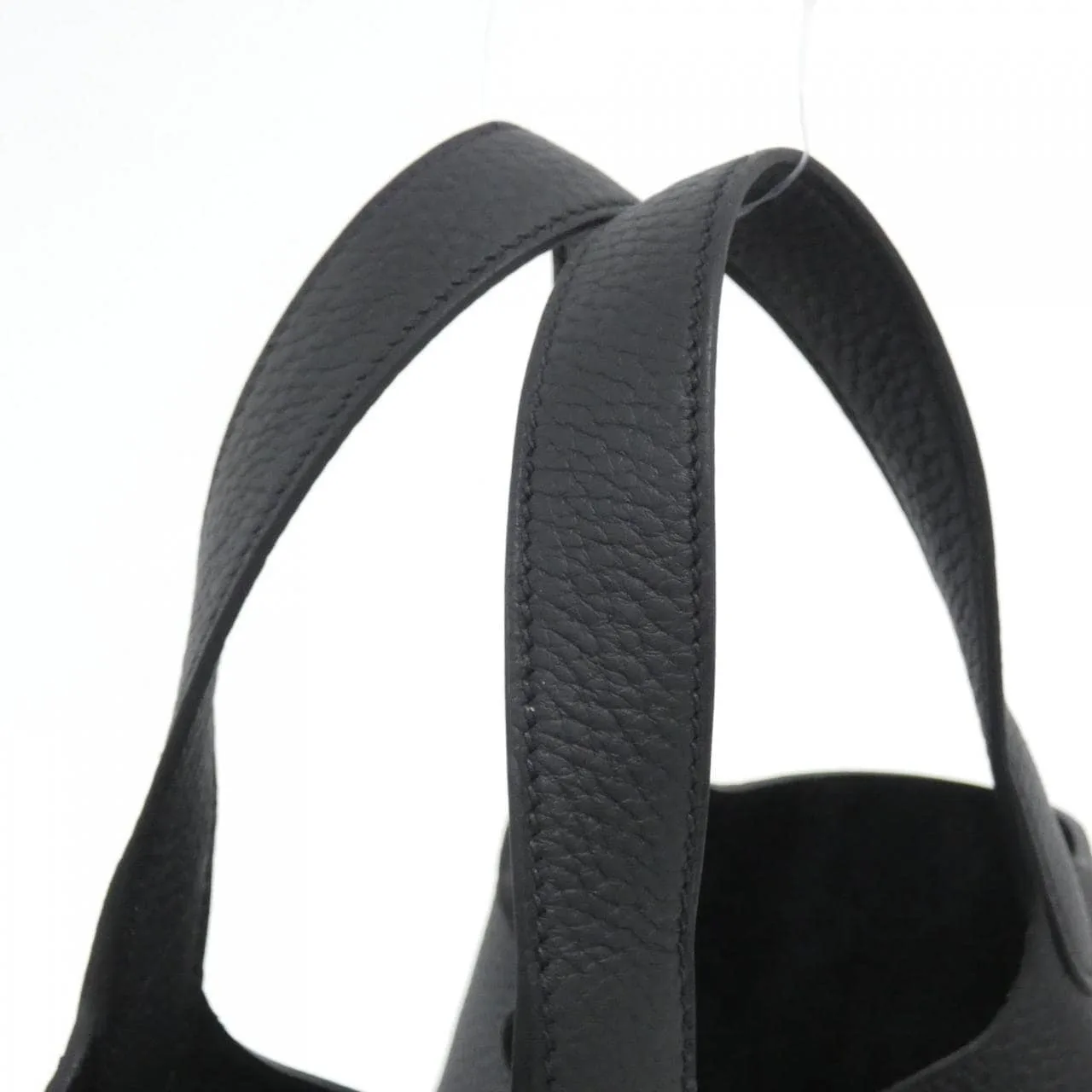 HERMES Picotin 056289CK Handbag Clemence Black Clemence Leather Unused - Thumbnail 4