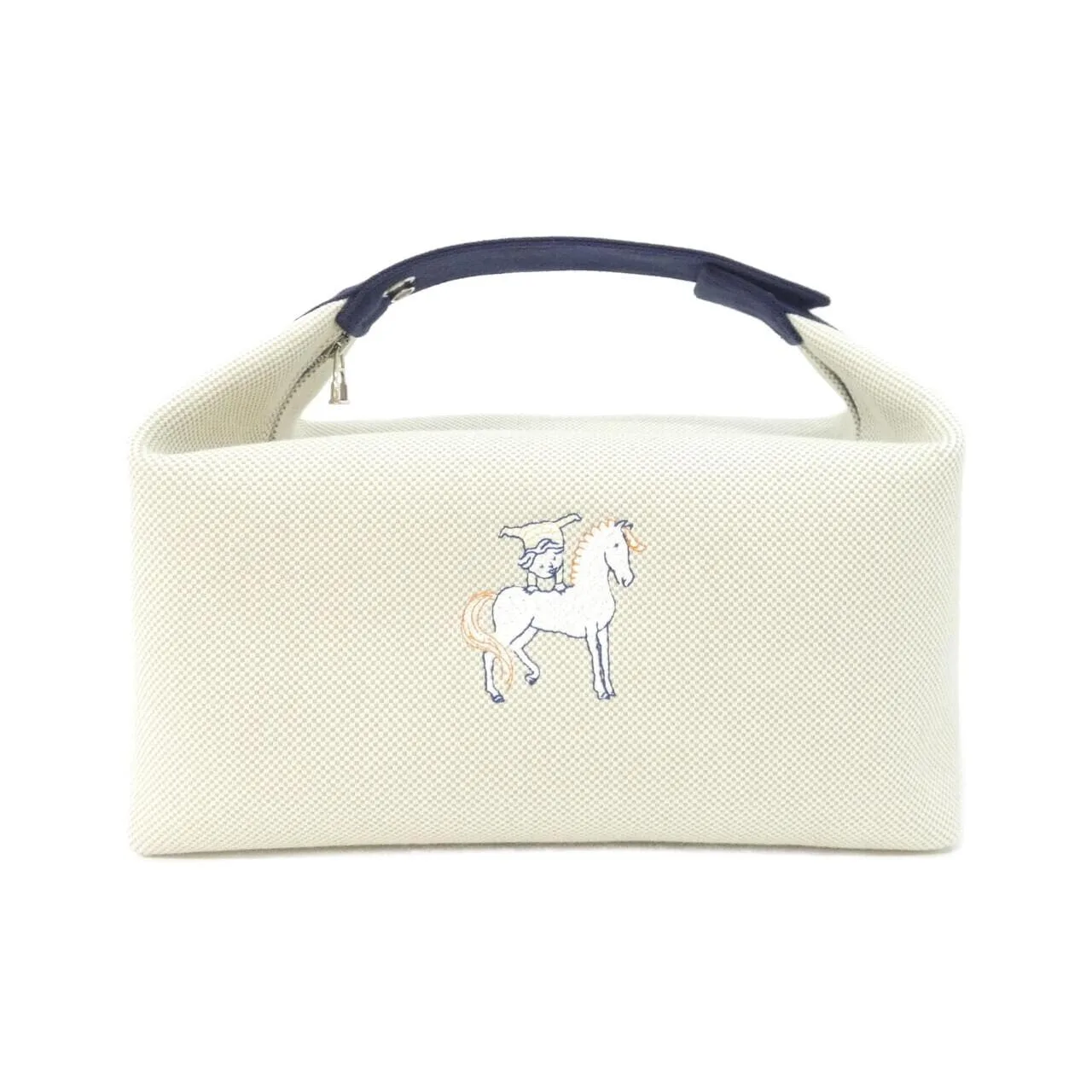 HERMES 103587M Pouch Canvas Black