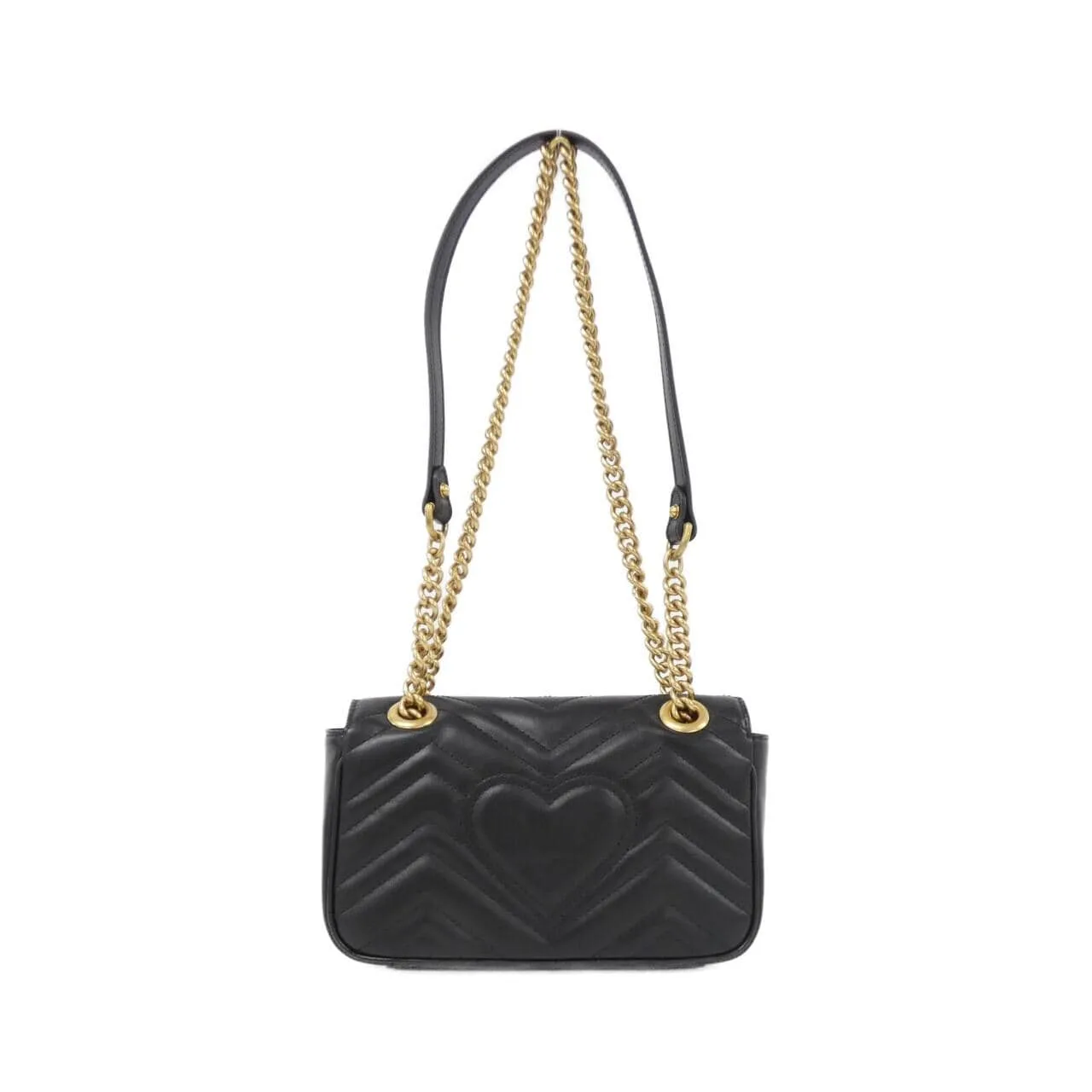 GUCCI 446744 DTDIT 肩背包 皮革 黑色 皮革 中古品A - 縮圖 2