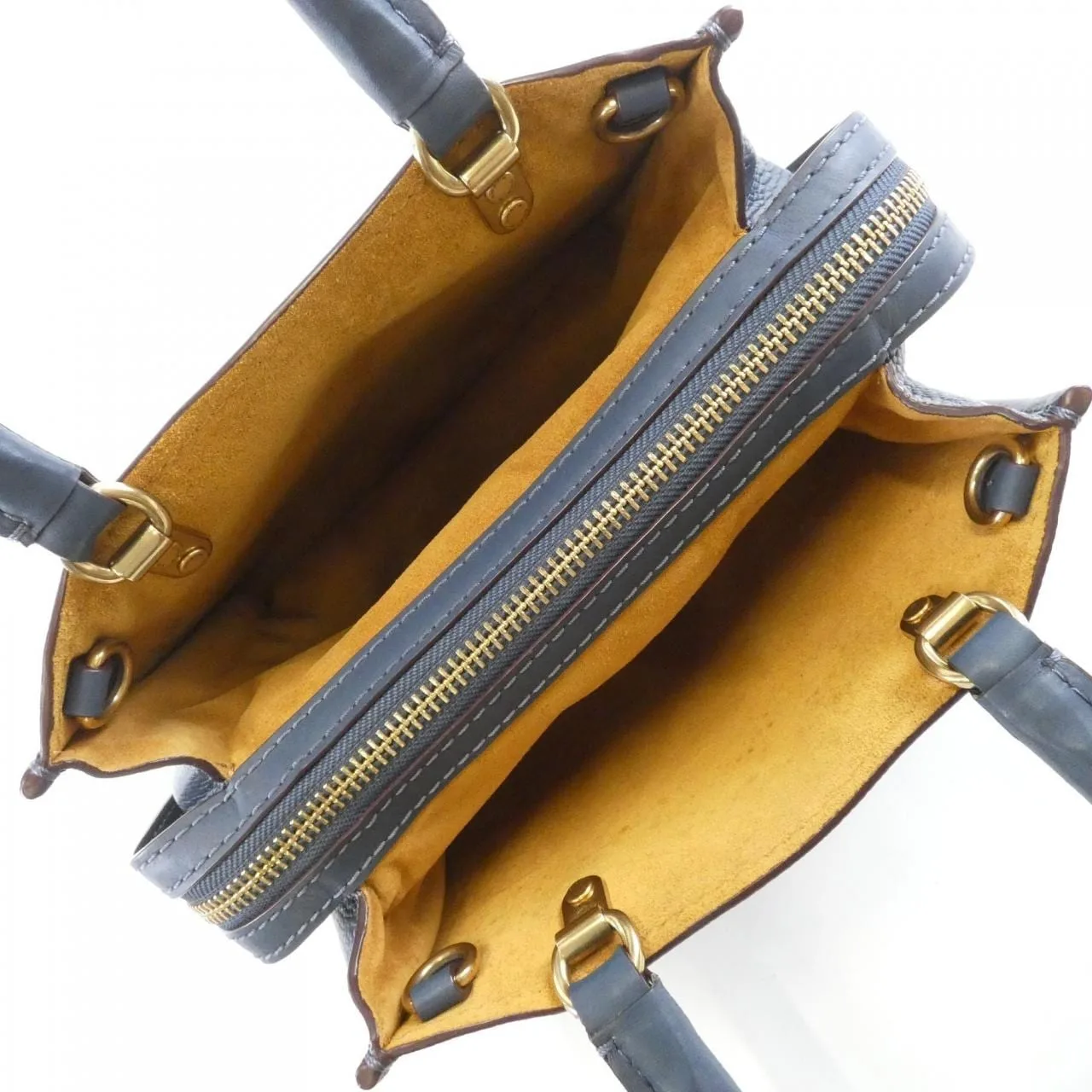 COACH 54536 Handbag Leather 藍色 皮革 中古品A - 縮圖 8