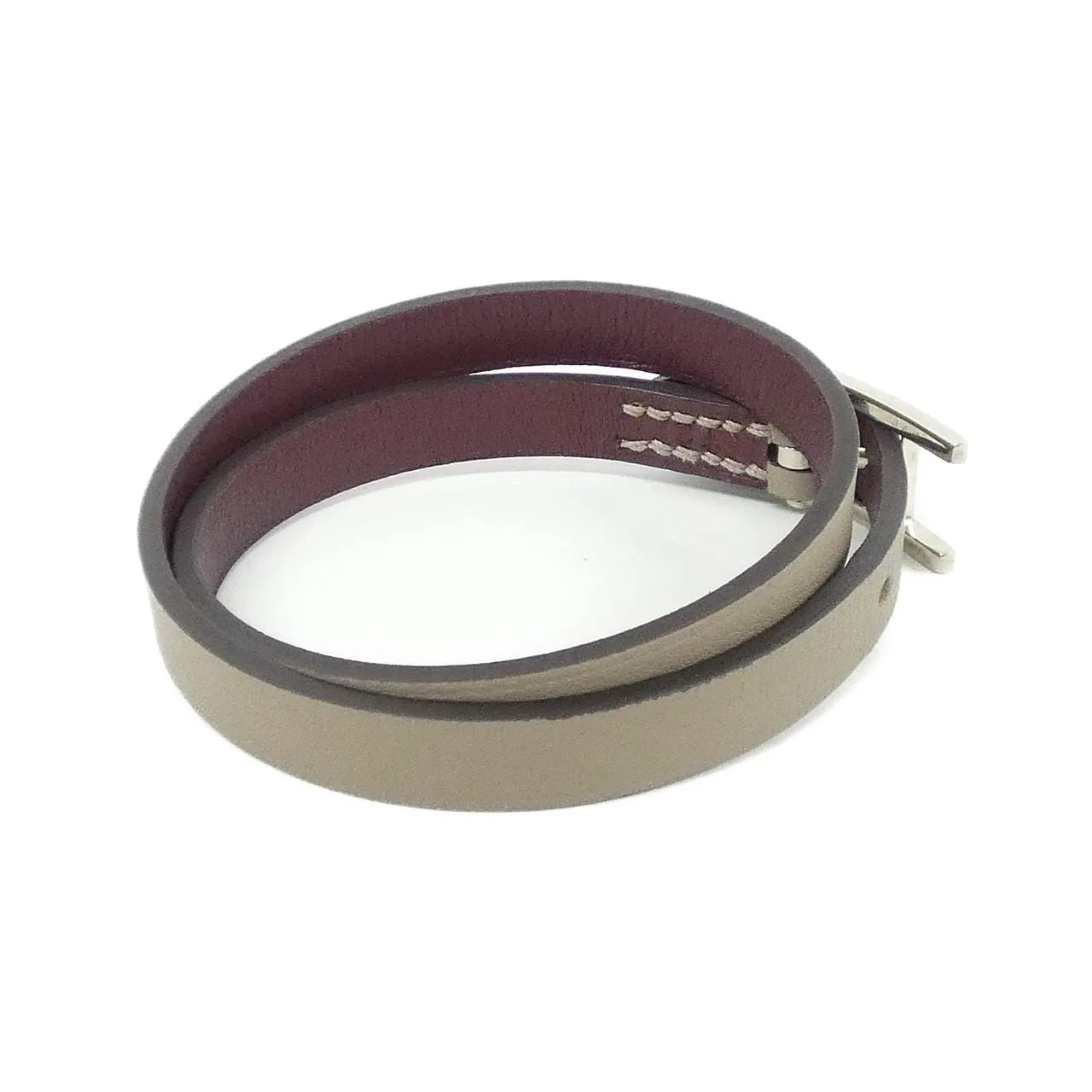 HERMES 064647CK Accessories Swift 酒紅色 Swift 皮 中古品A - 縮圖 2