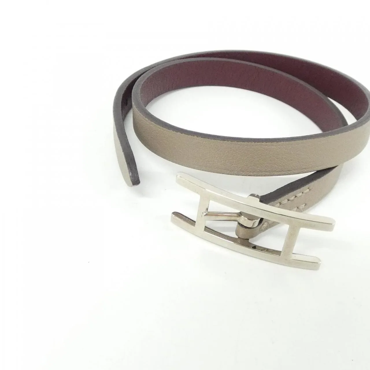 HERMES 064647CK Accessories Swift 酒紅色 Swift 皮 中古品A - 縮圖 4