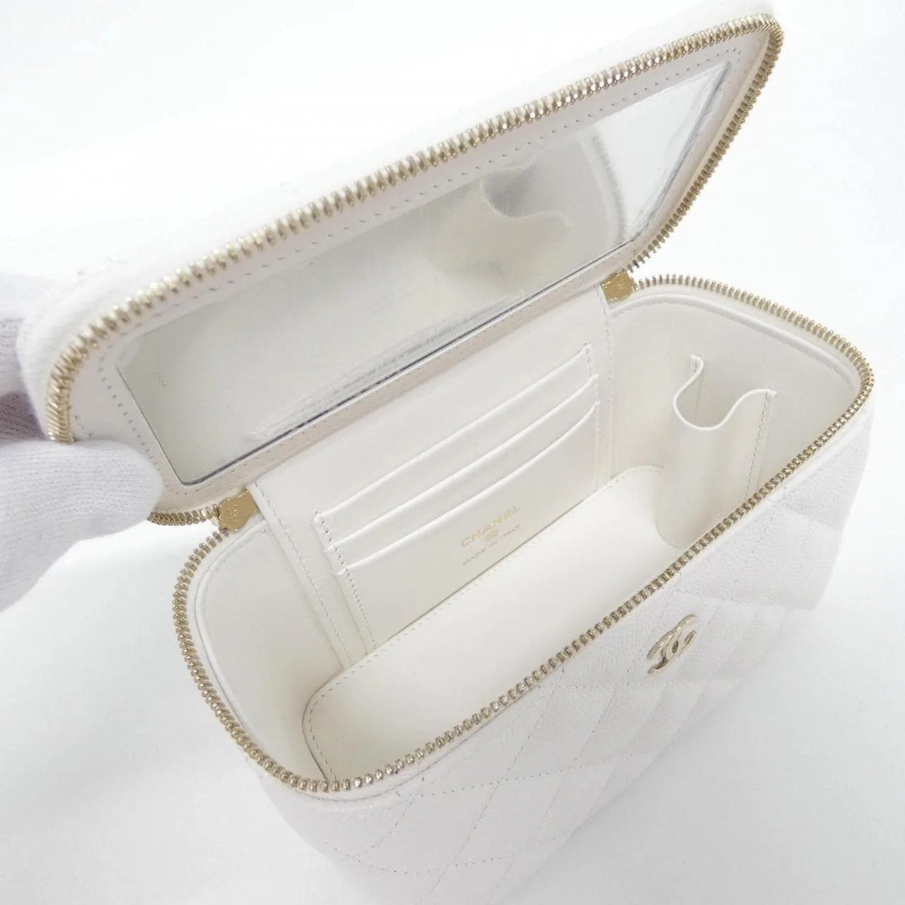 CHANEL Timeless Classic AP1341 Shoulder Grained Calfskin White Grained Calfskin Rank A - Thumbnail 6